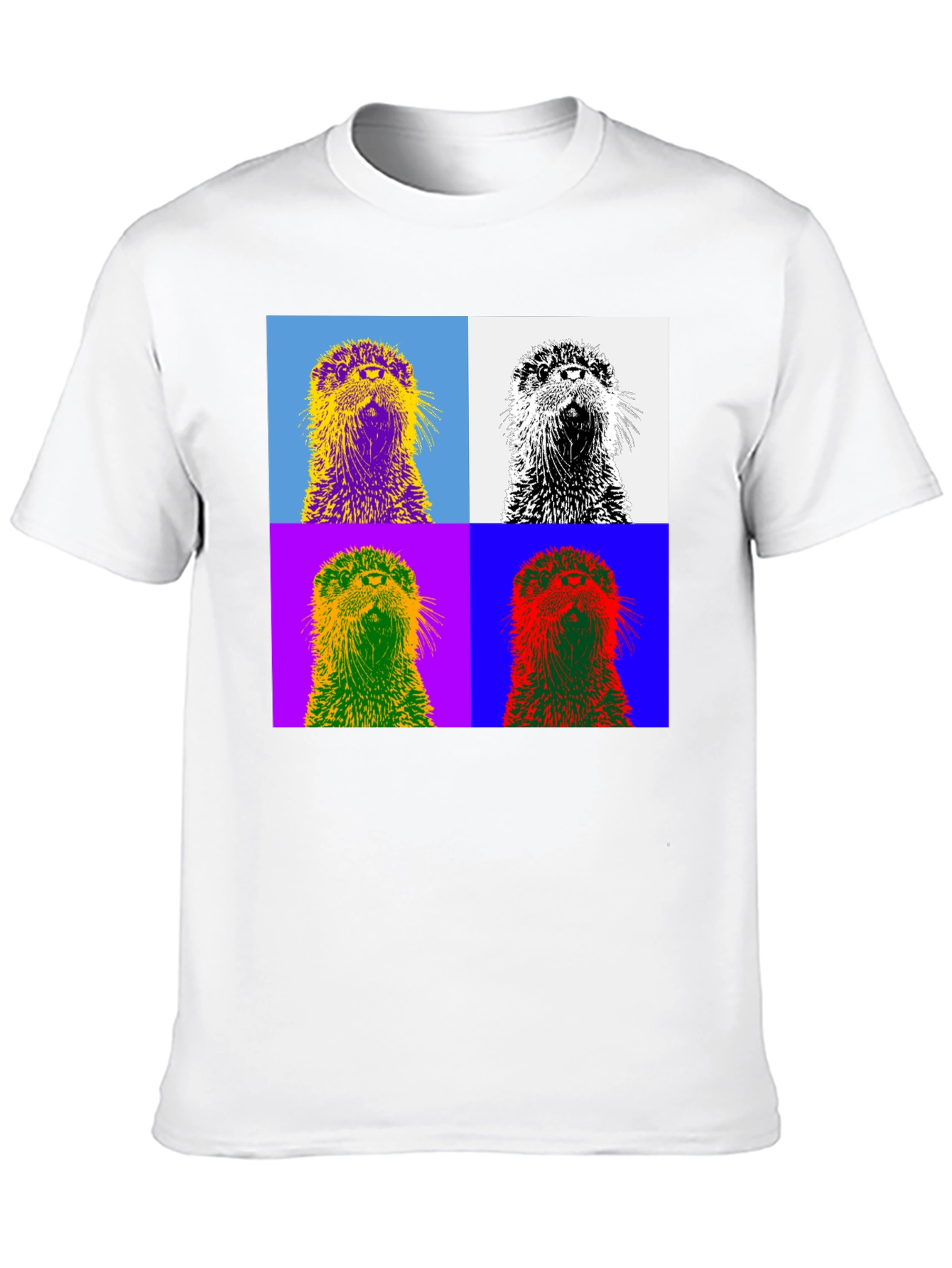 Pop Art Otter T-Shirt - Stylish Graphic Tee