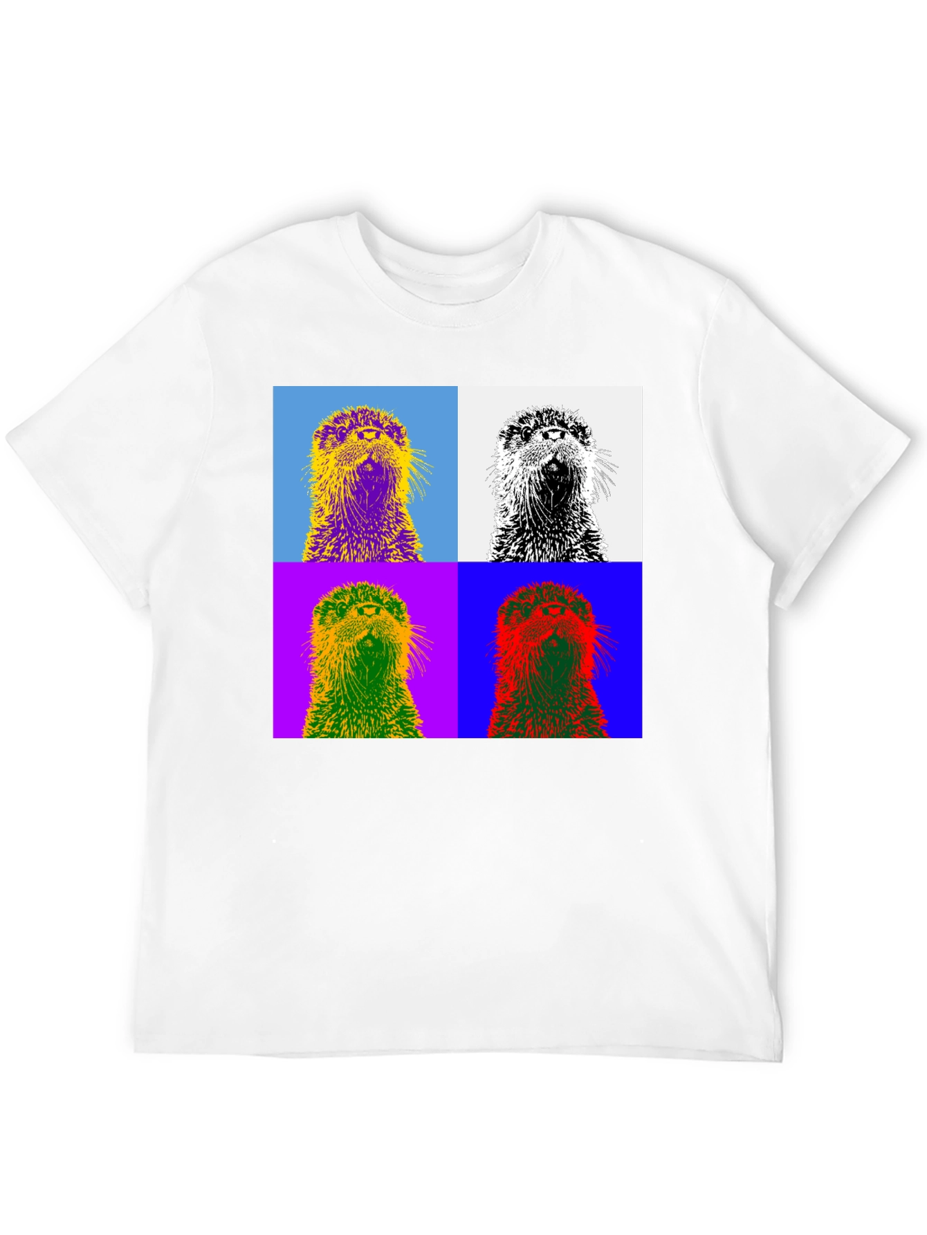 Pop Art Otter T-Shirt - Stylish Graphic Tee