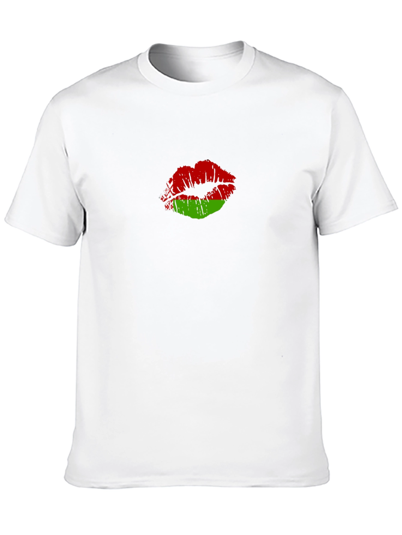Belarus Flag Lips Black T-Shirt
