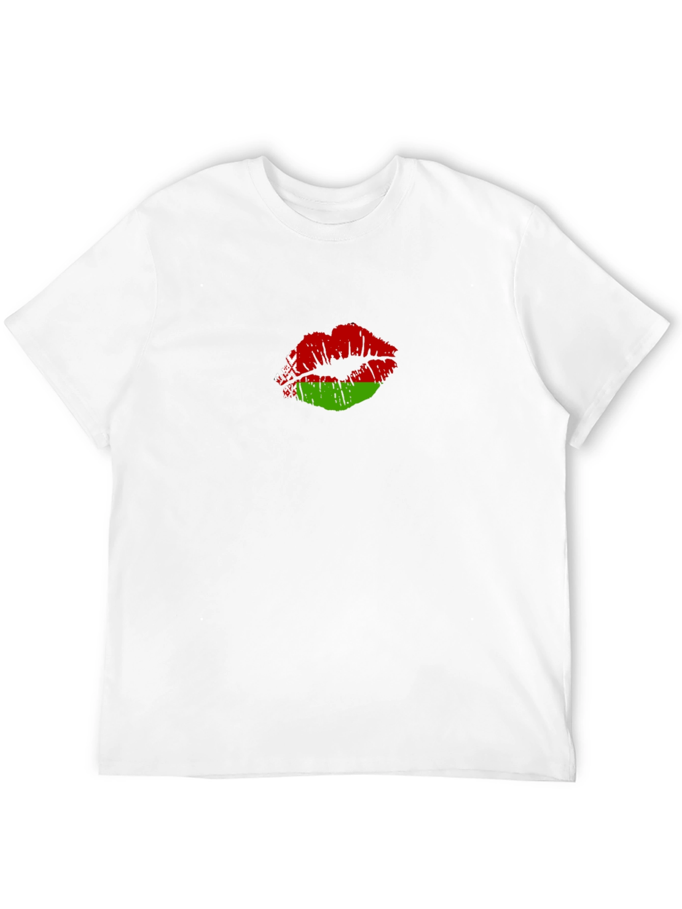 Belarus Flag Lips Black T-Shirt