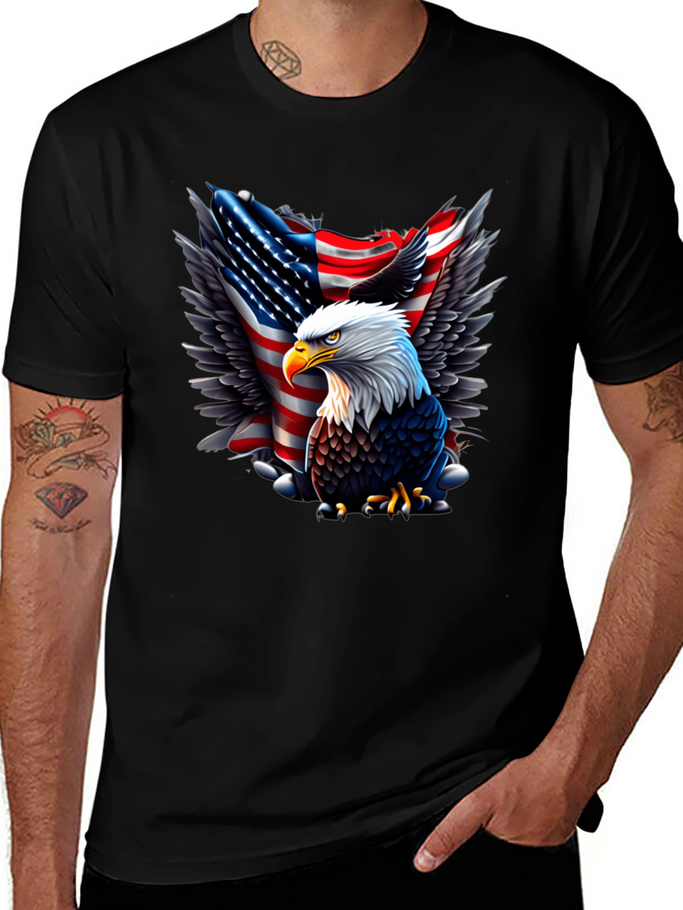 American Eagle Flag Graphic Tee