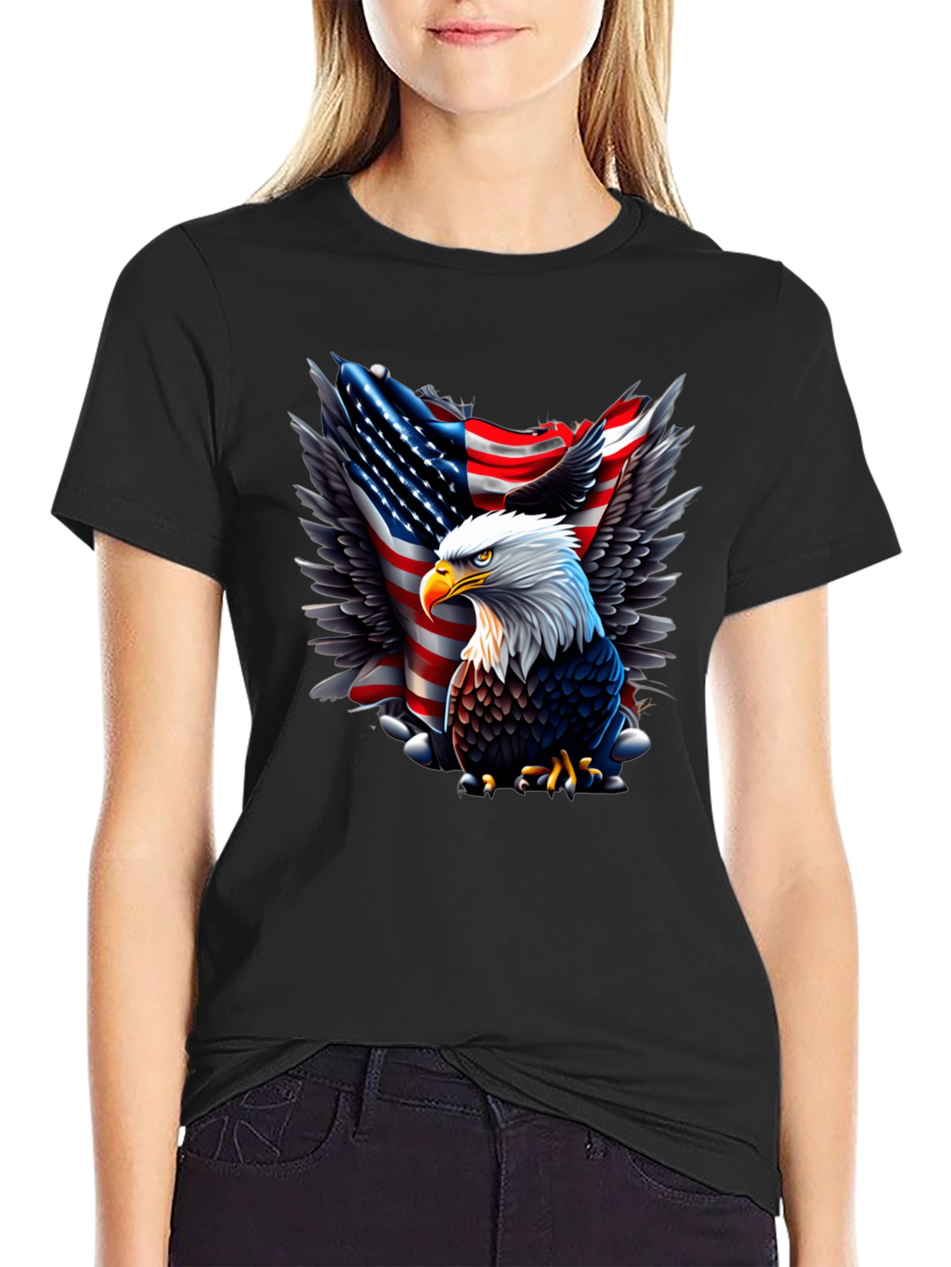 American Eagle Flag Graphic Tee
