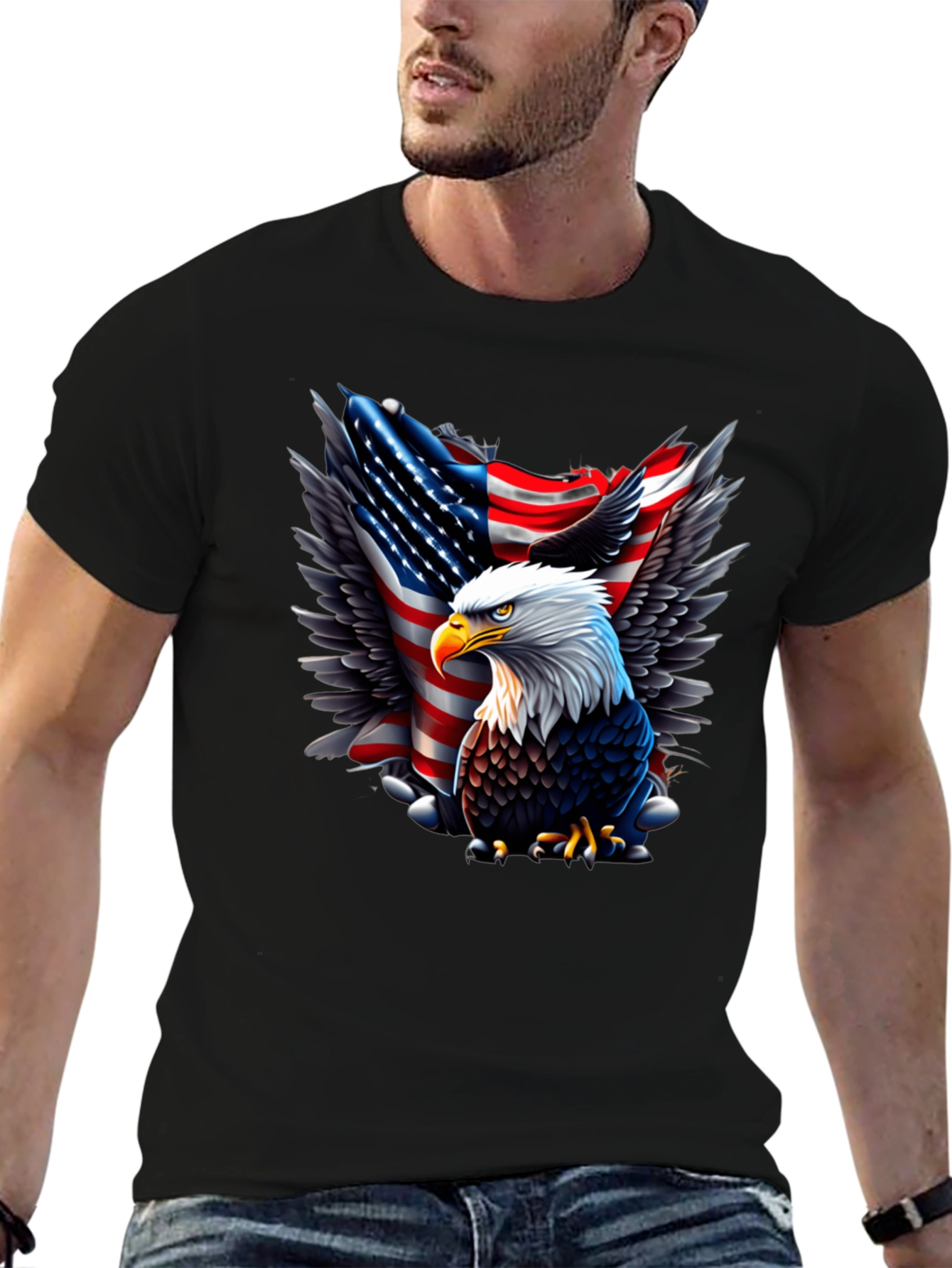 American Eagle Flag Graphic Tee
