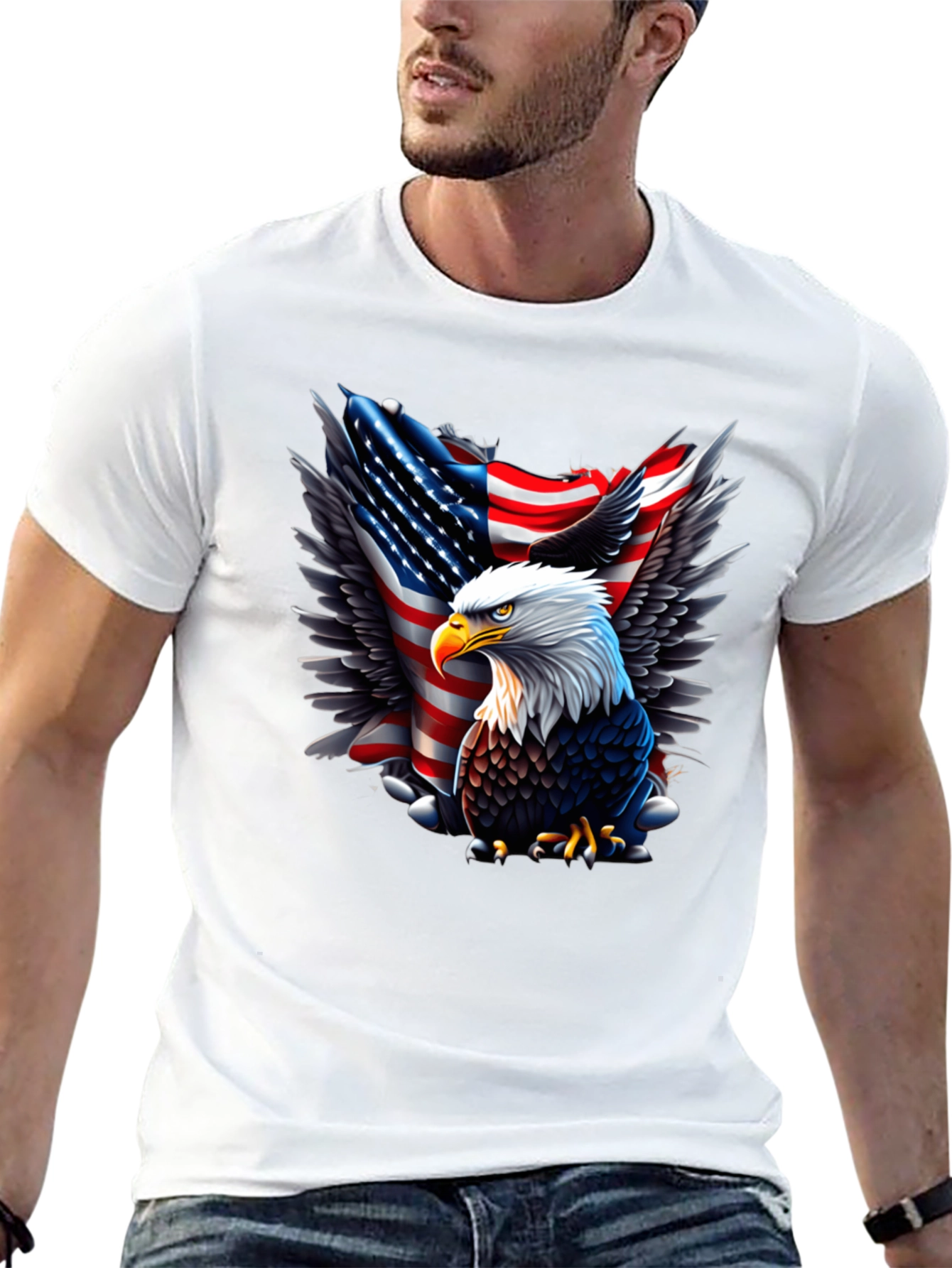 American Eagle Flag Graphic Tee