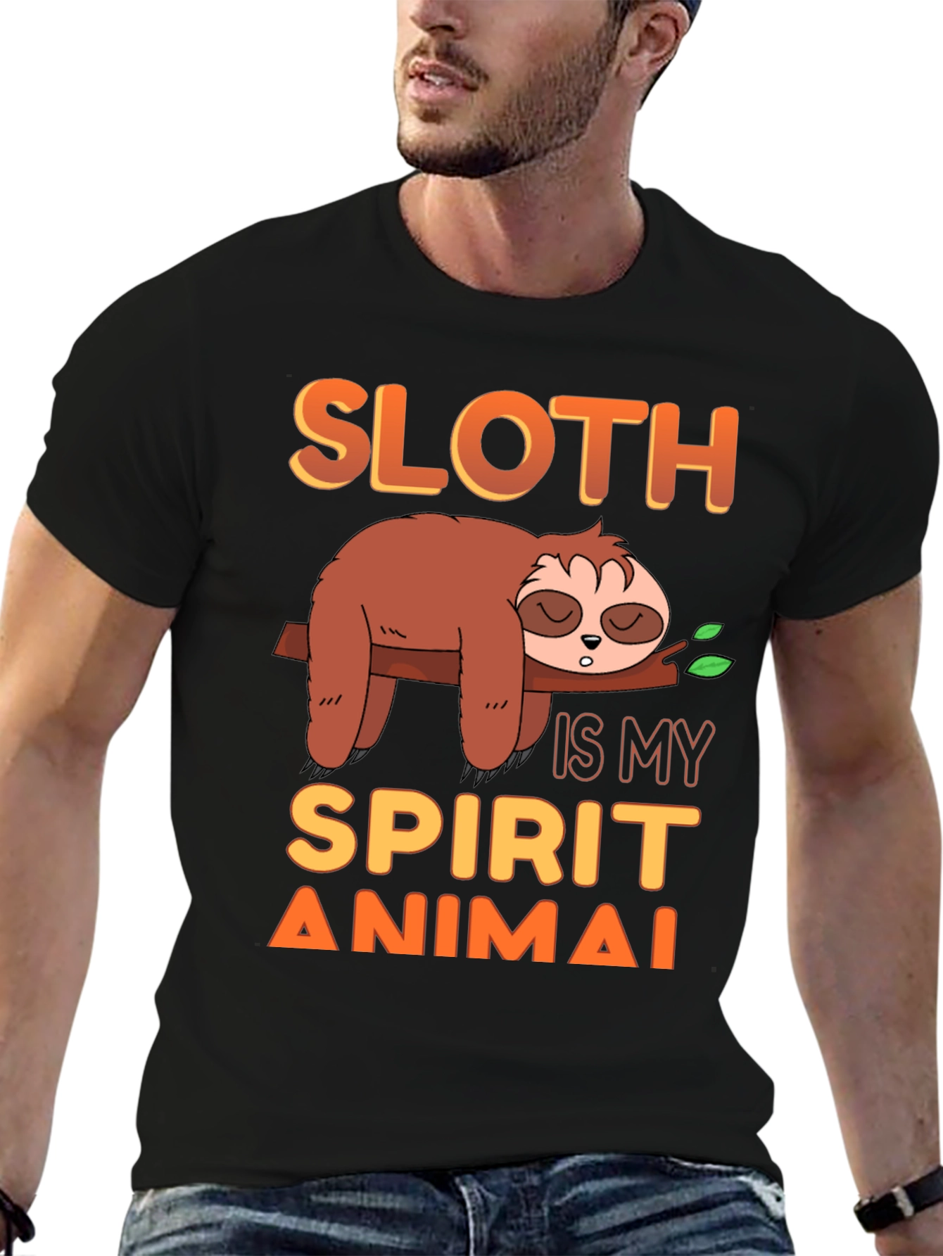 Sloth Spirit Animal Graphic T-Shirt