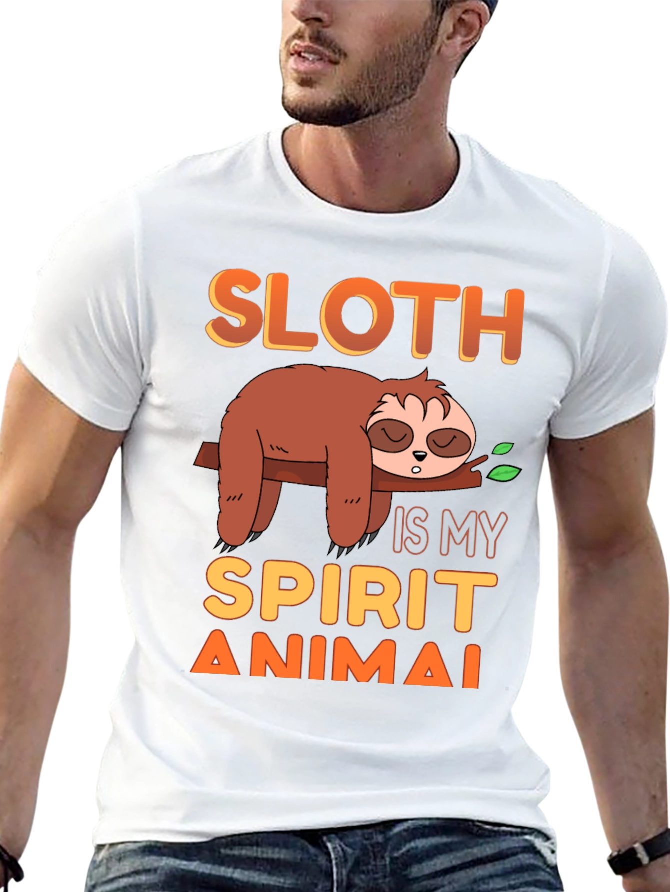 Sloth Spirit Animal Graphic T-Shirt
