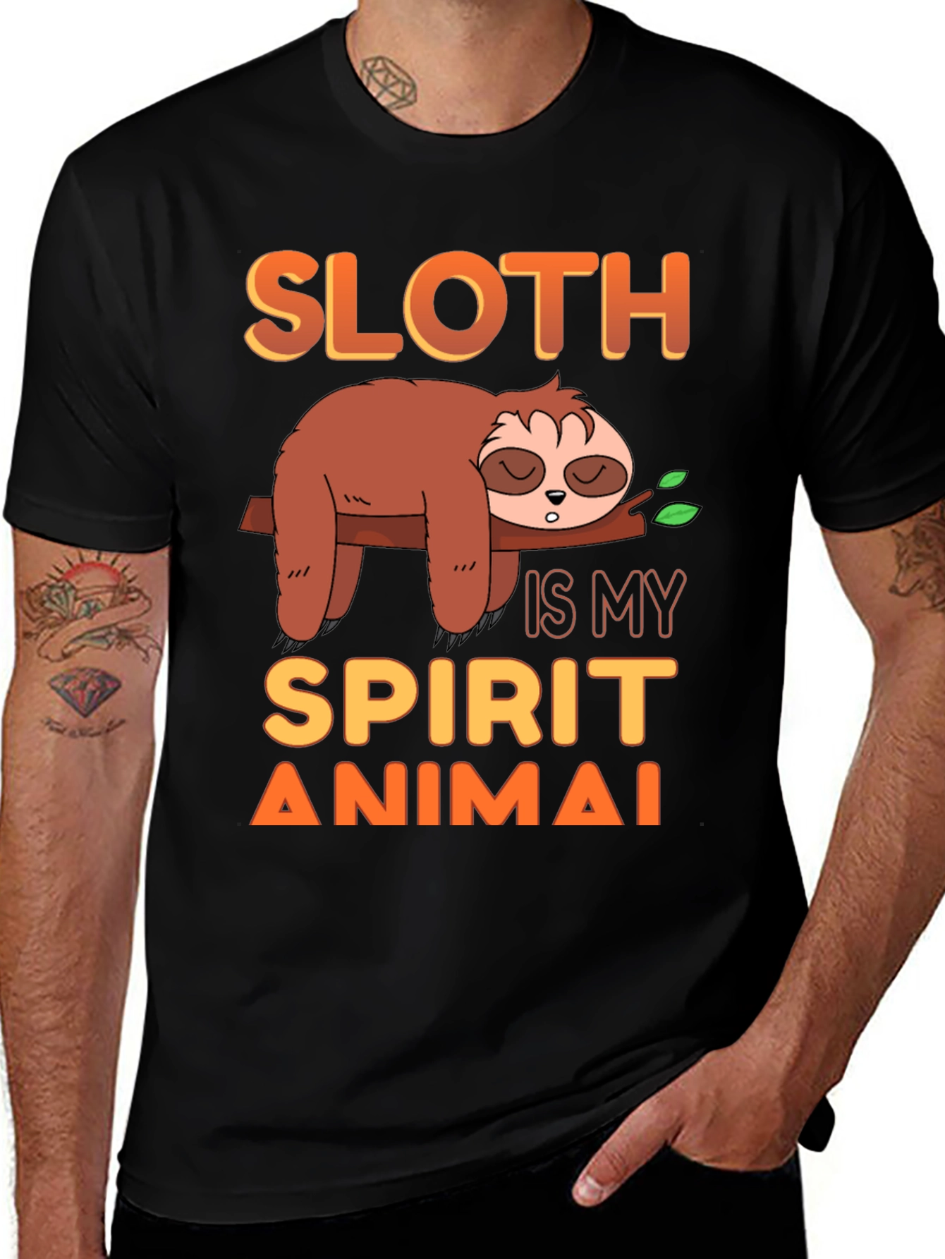 Sloth Spirit Animal Graphic T-Shirt