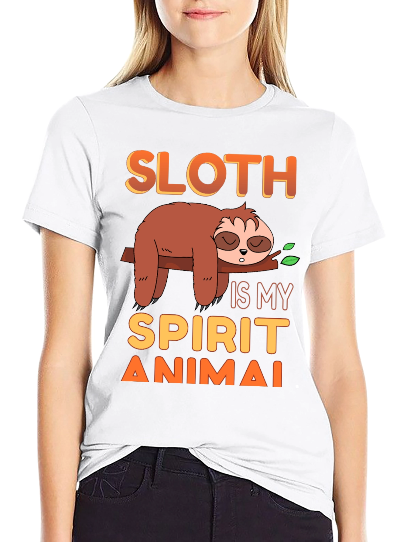 Sloth Spirit Animal Graphic T-Shirt
