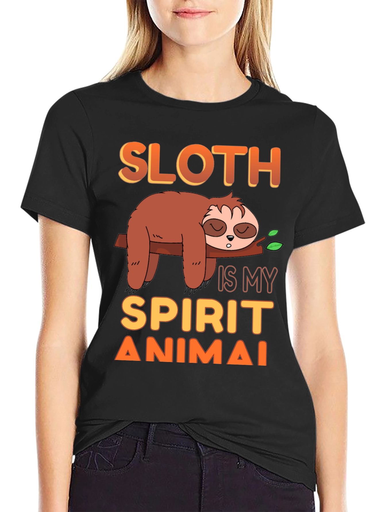 Sloth Spirit Animal Graphic T-Shirt