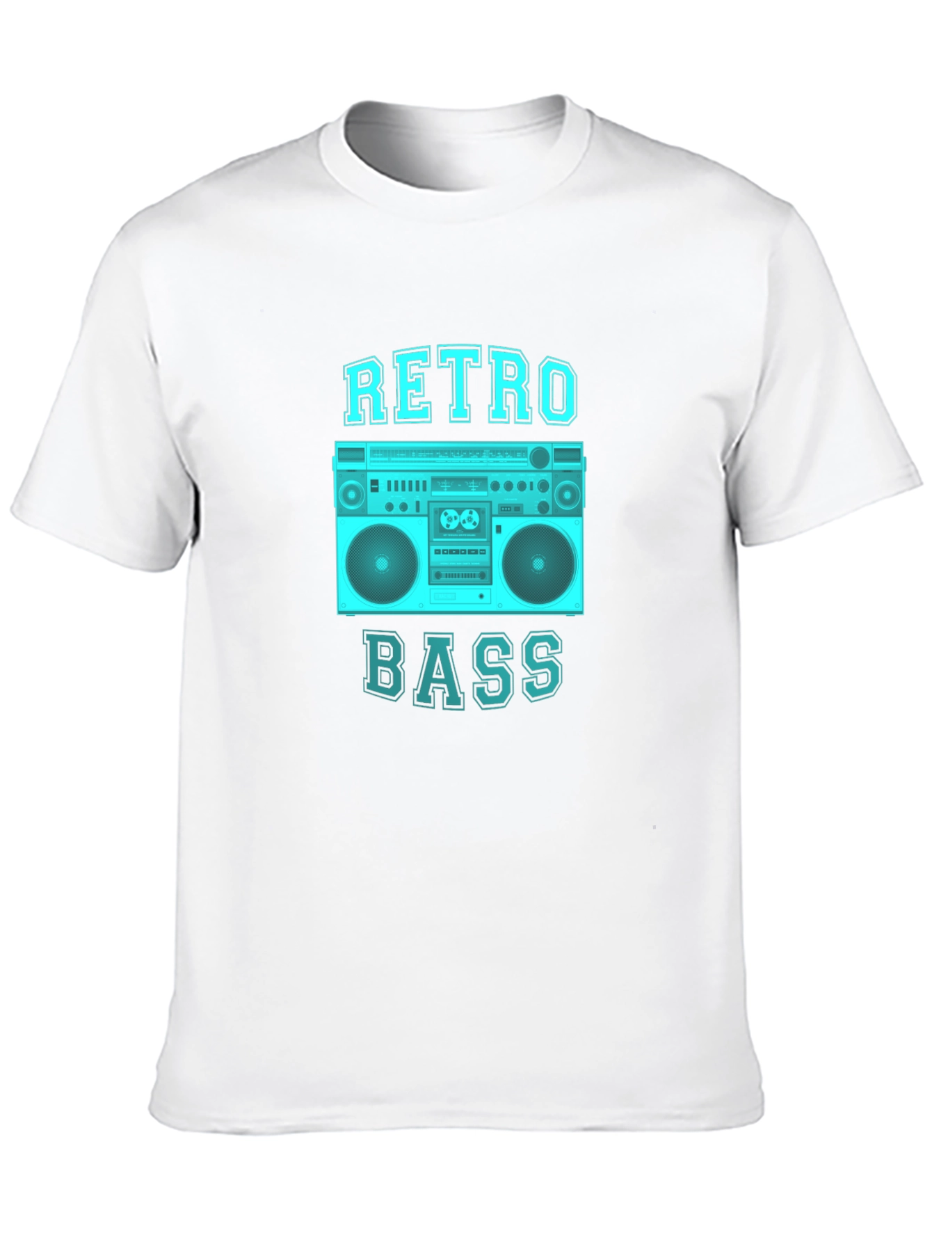 Retro Bass Graphic Tee - Black Cotton T-Shirt