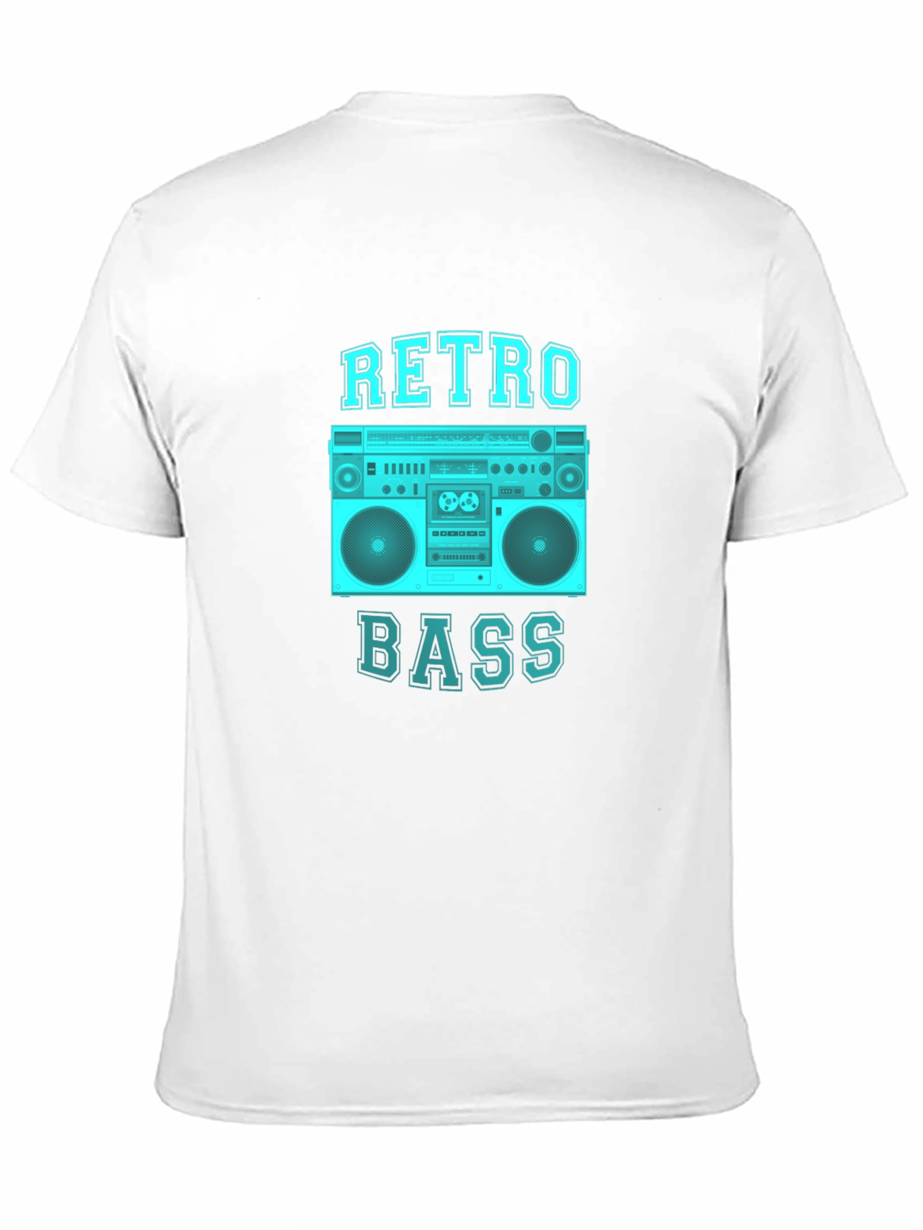 Retro Bass Graphic Tee - Black Cotton T-Shirt
