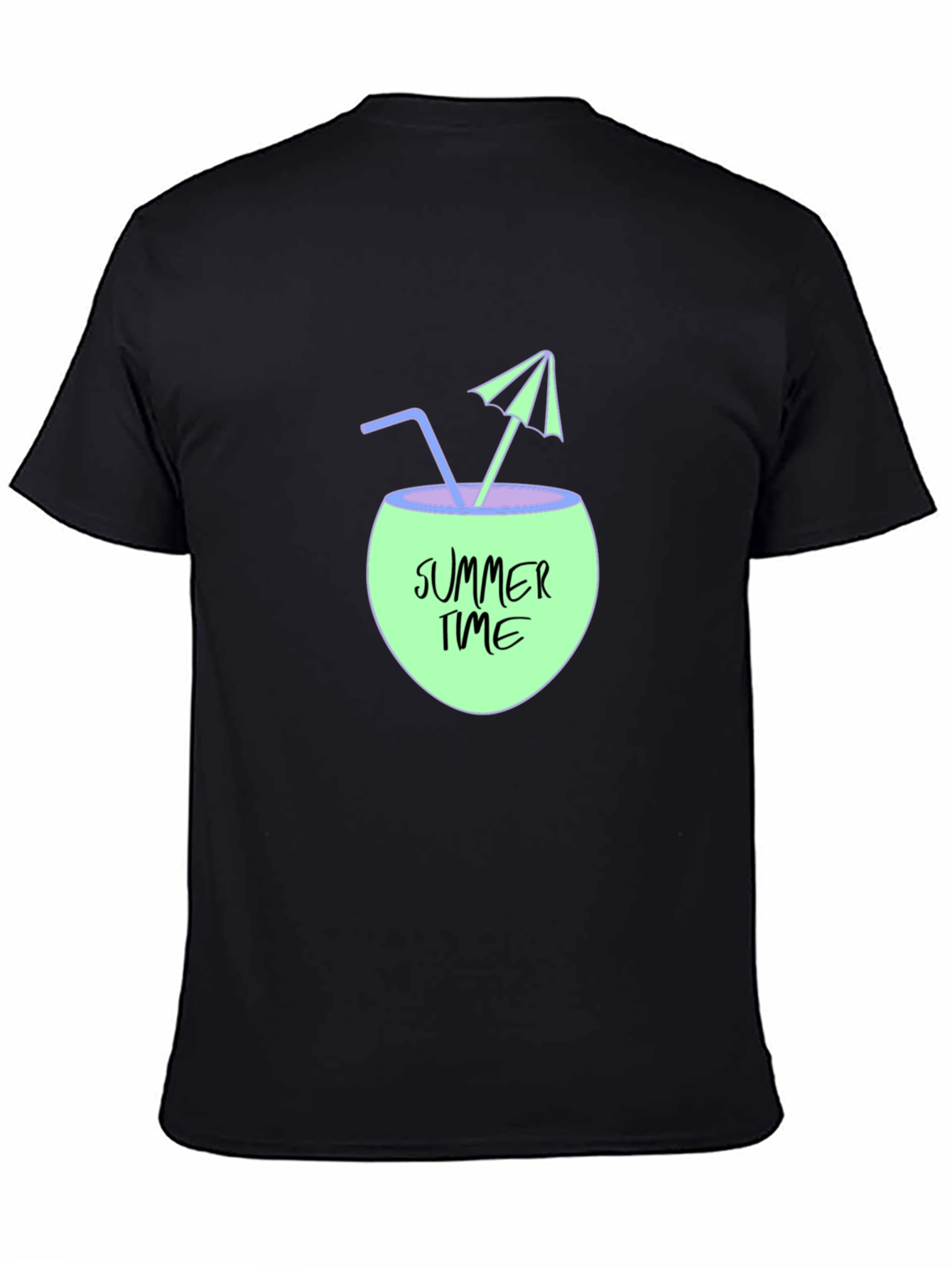 Summer Time Coconut Drink Graphic T-Shirt