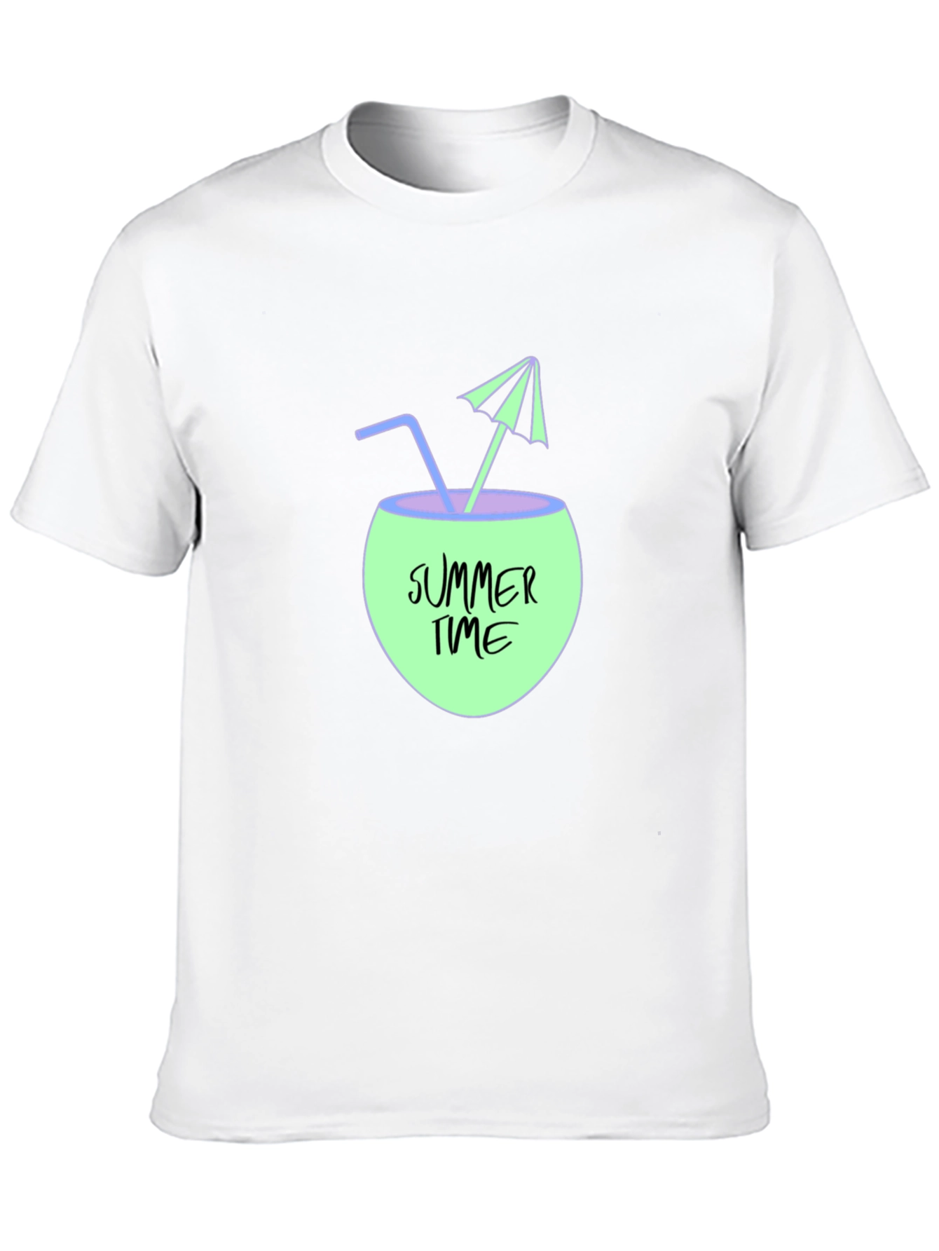 Summer Time Coconut Drink Graphic T-Shirt