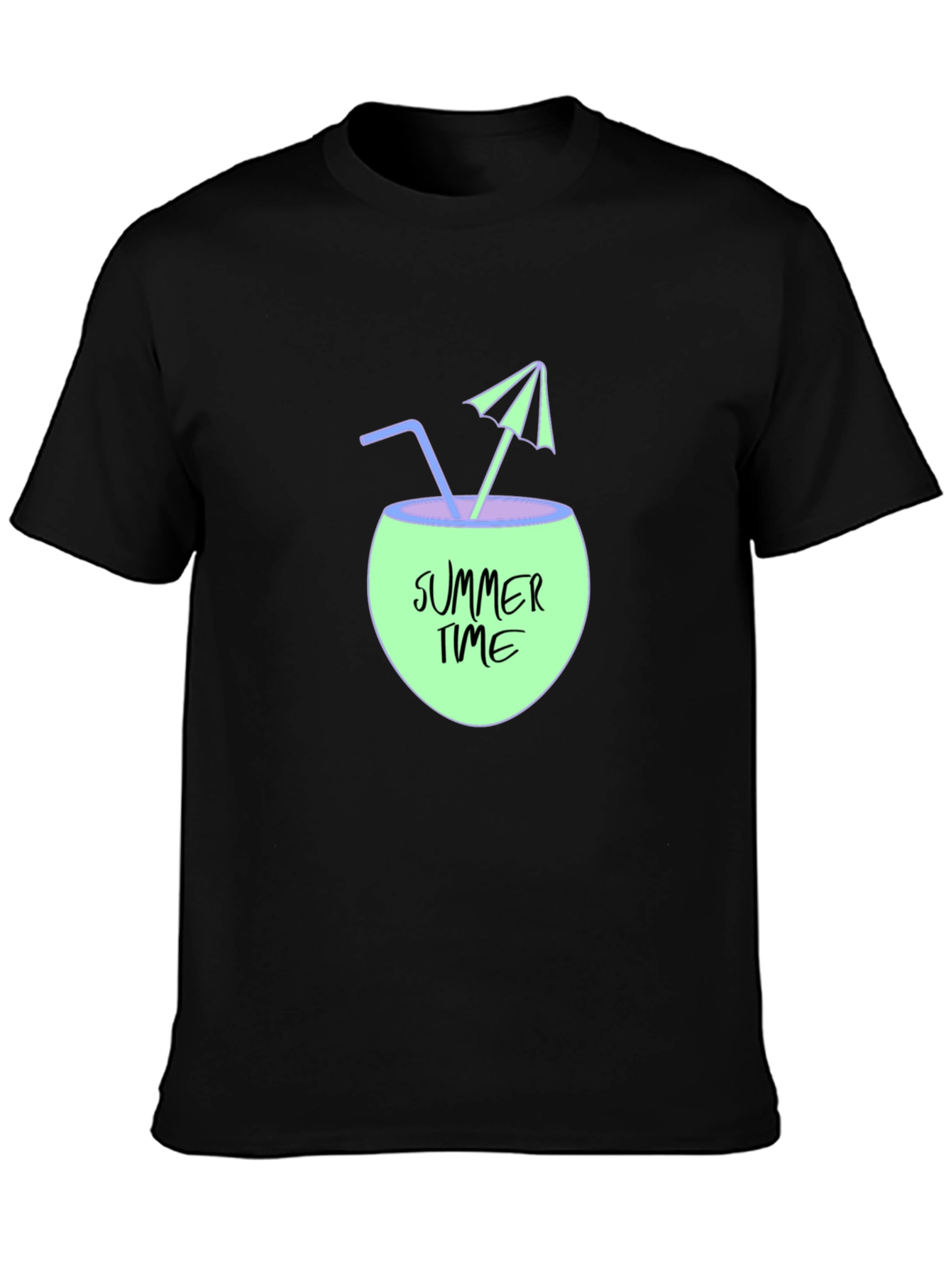 Summer Time Coconut Drink Graphic T-Shirt
