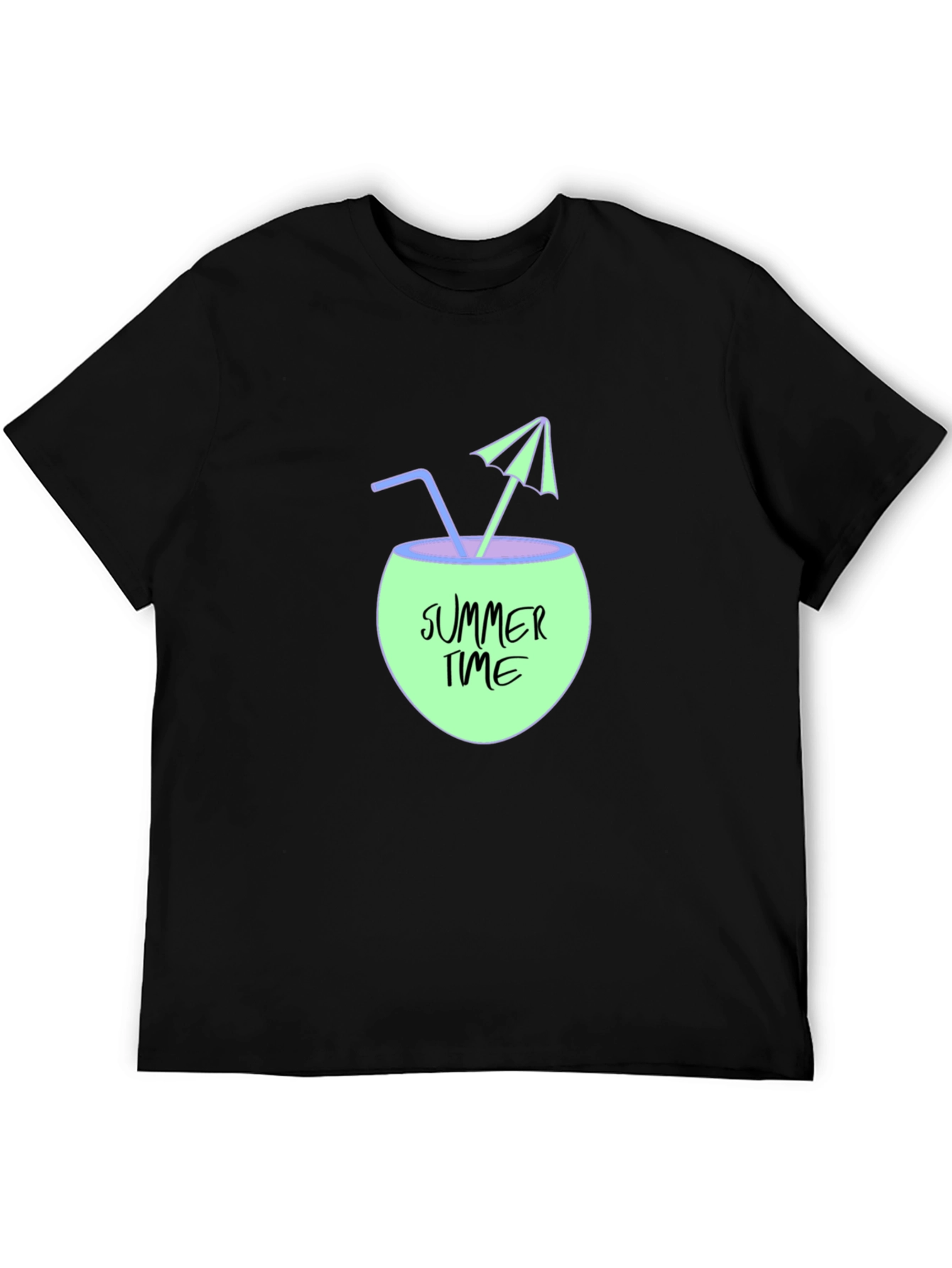 Summer Time Coconut Drink Graphic T-Shirt