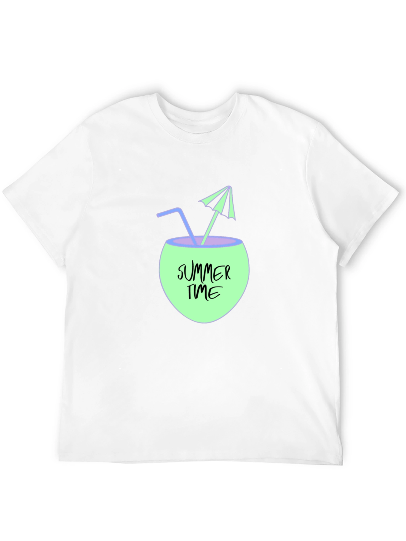 Summer Time Coconut Drink Graphic T-Shirt