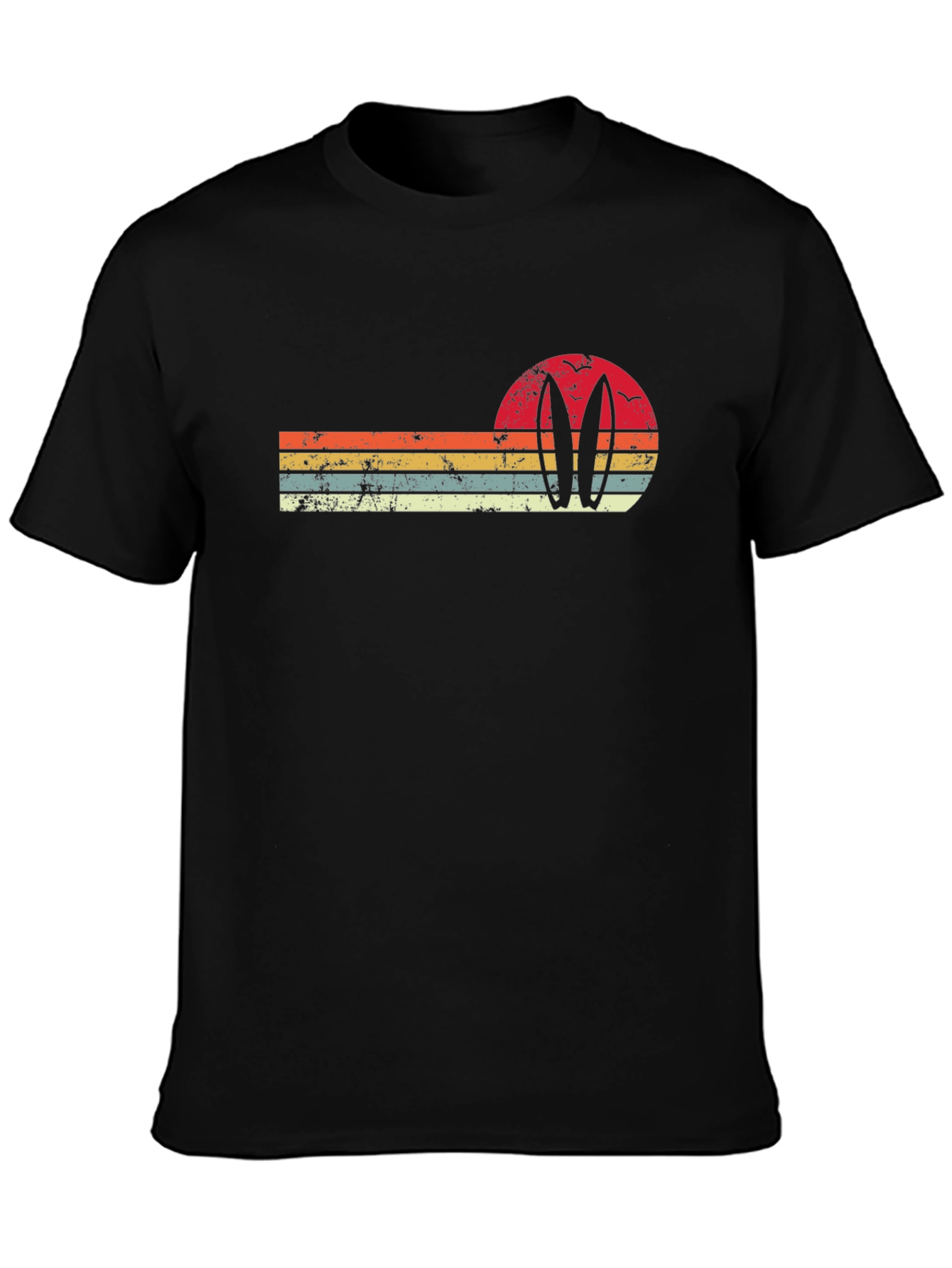 Retro Surfboard Sunset Graphic Tee