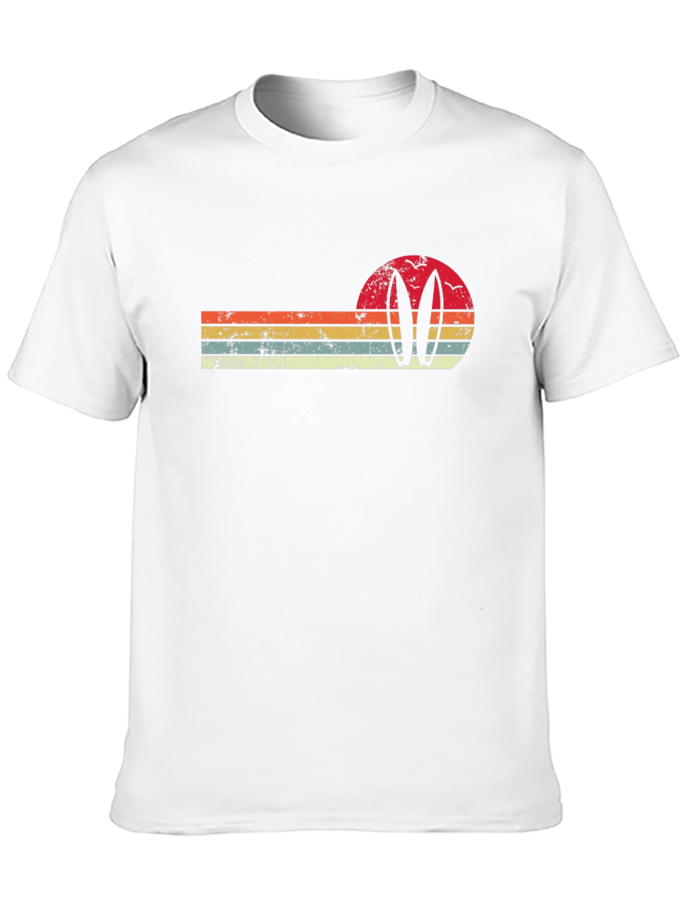 Retro Surfboard Sunset Graphic Tee