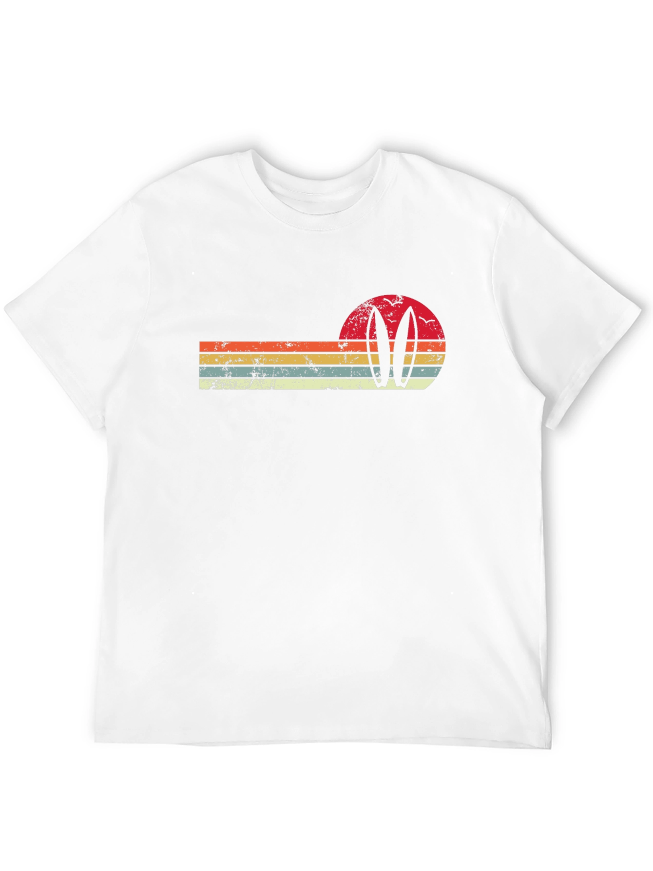 Retro Surfboard Sunset Graphic Tee