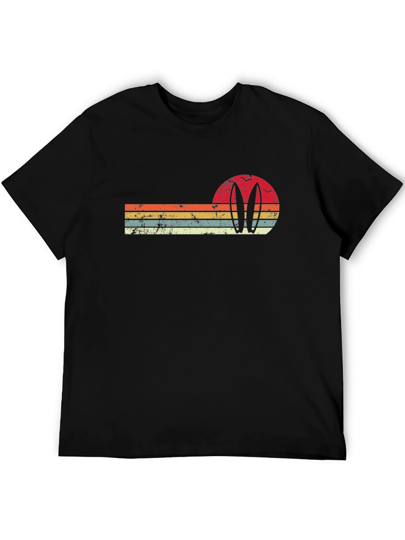 Retro Surfboard Sunset Graphic Tee