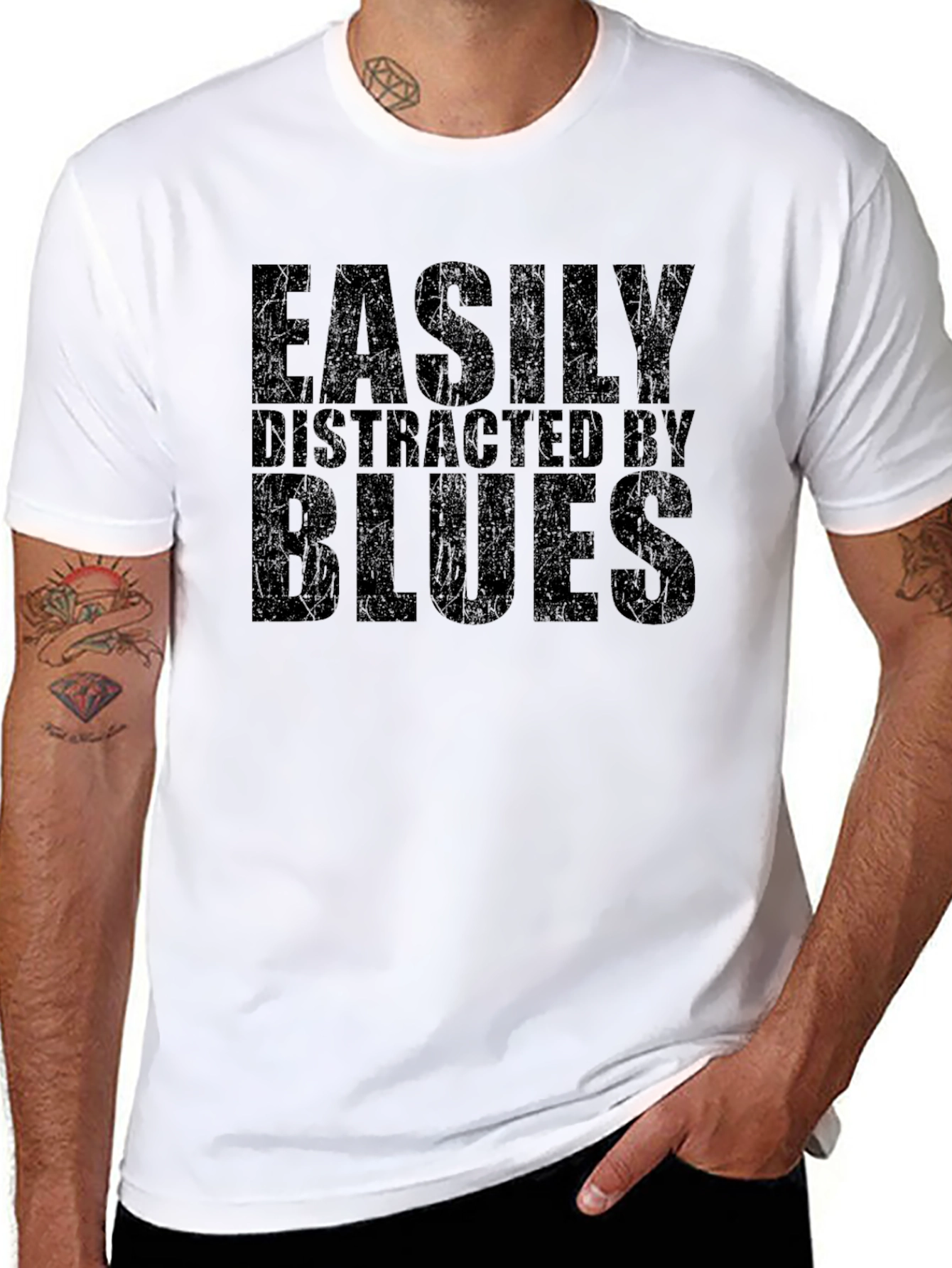 Easily Distracted by Blues - Novelty T-Shirt