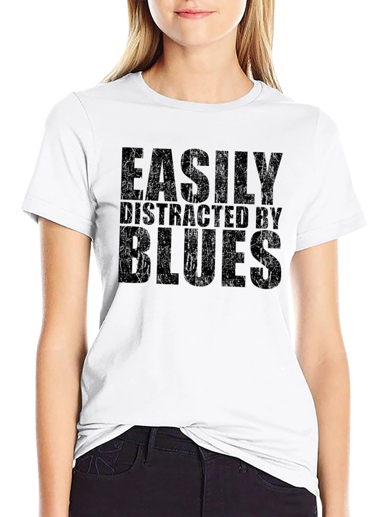 Easily Distracted by Blues - Novelty T-Shirt
