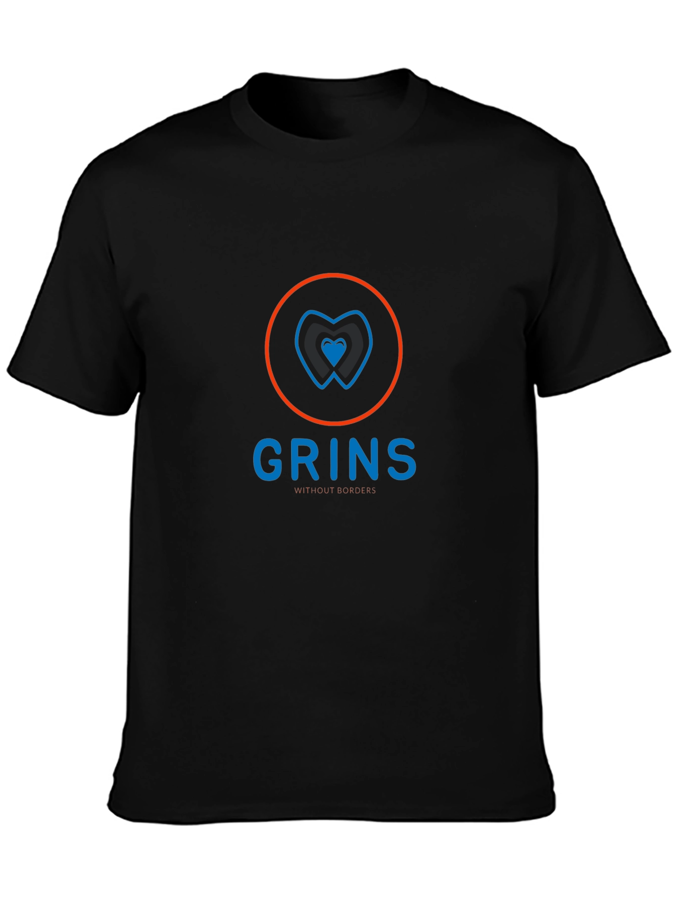 Grins Without Borders Black T-Shirt