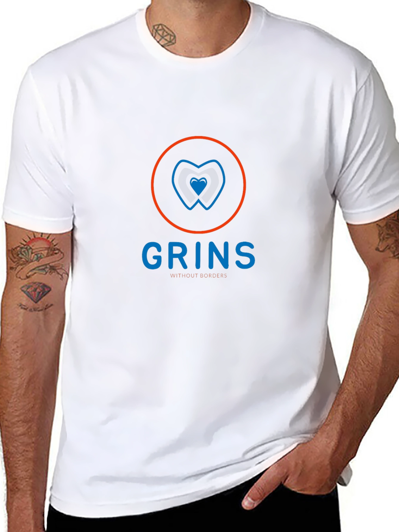 Grins Without Borders Black T-Shirt
