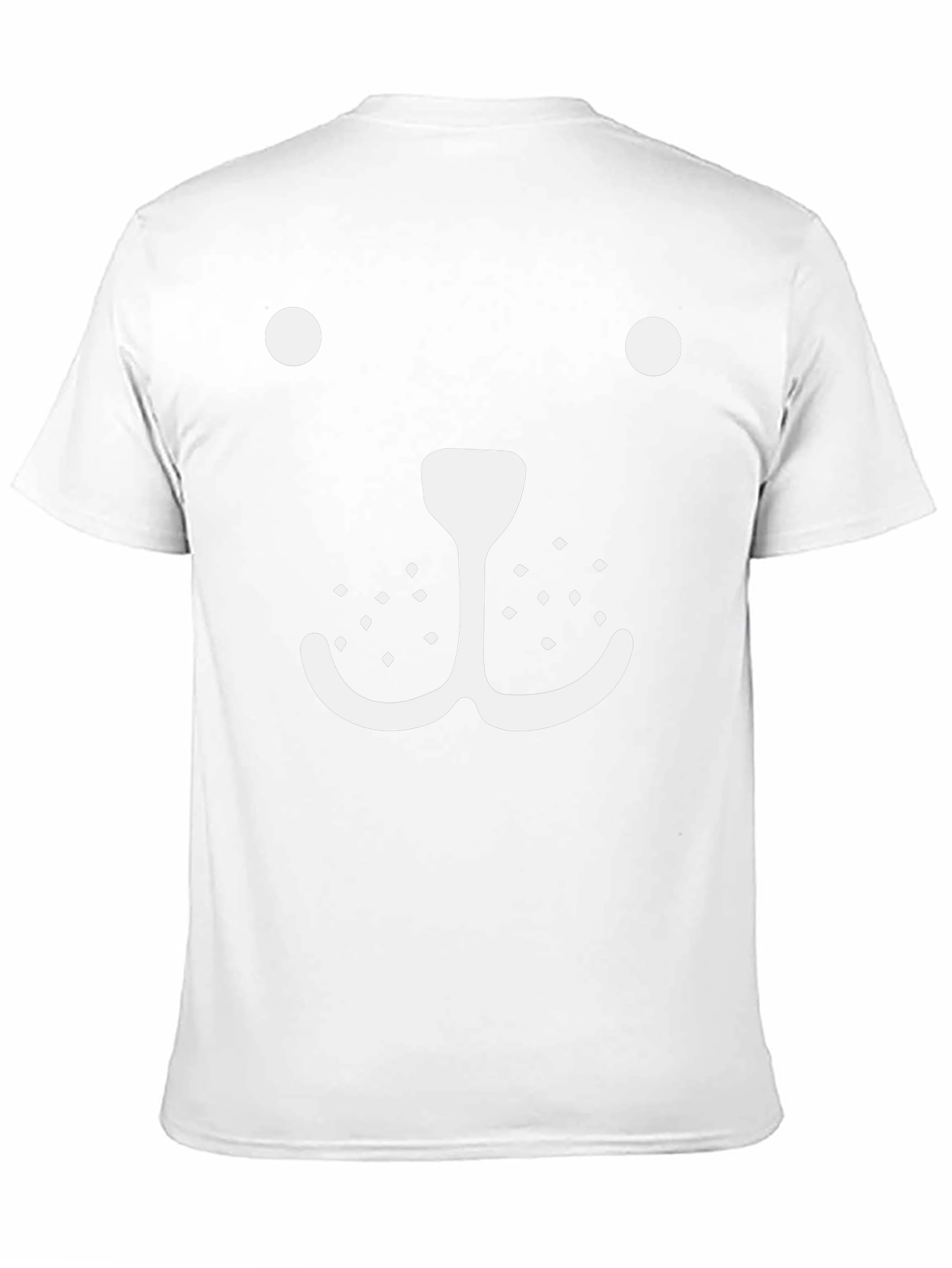 Whimsical Bear Face Graphic Tee - Black Cotton
