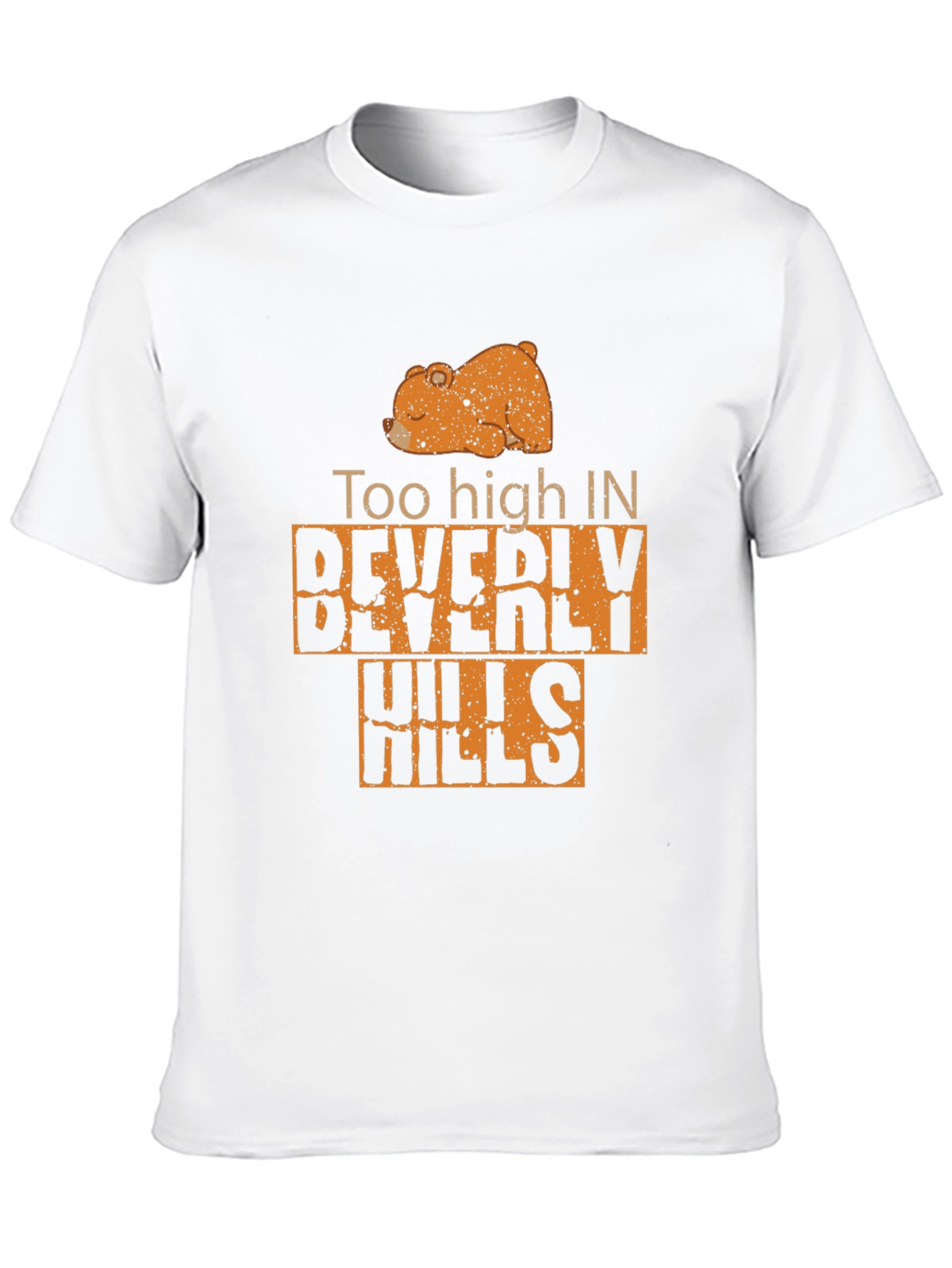 Too High in Beverly Hills Mens Black T-Shirt