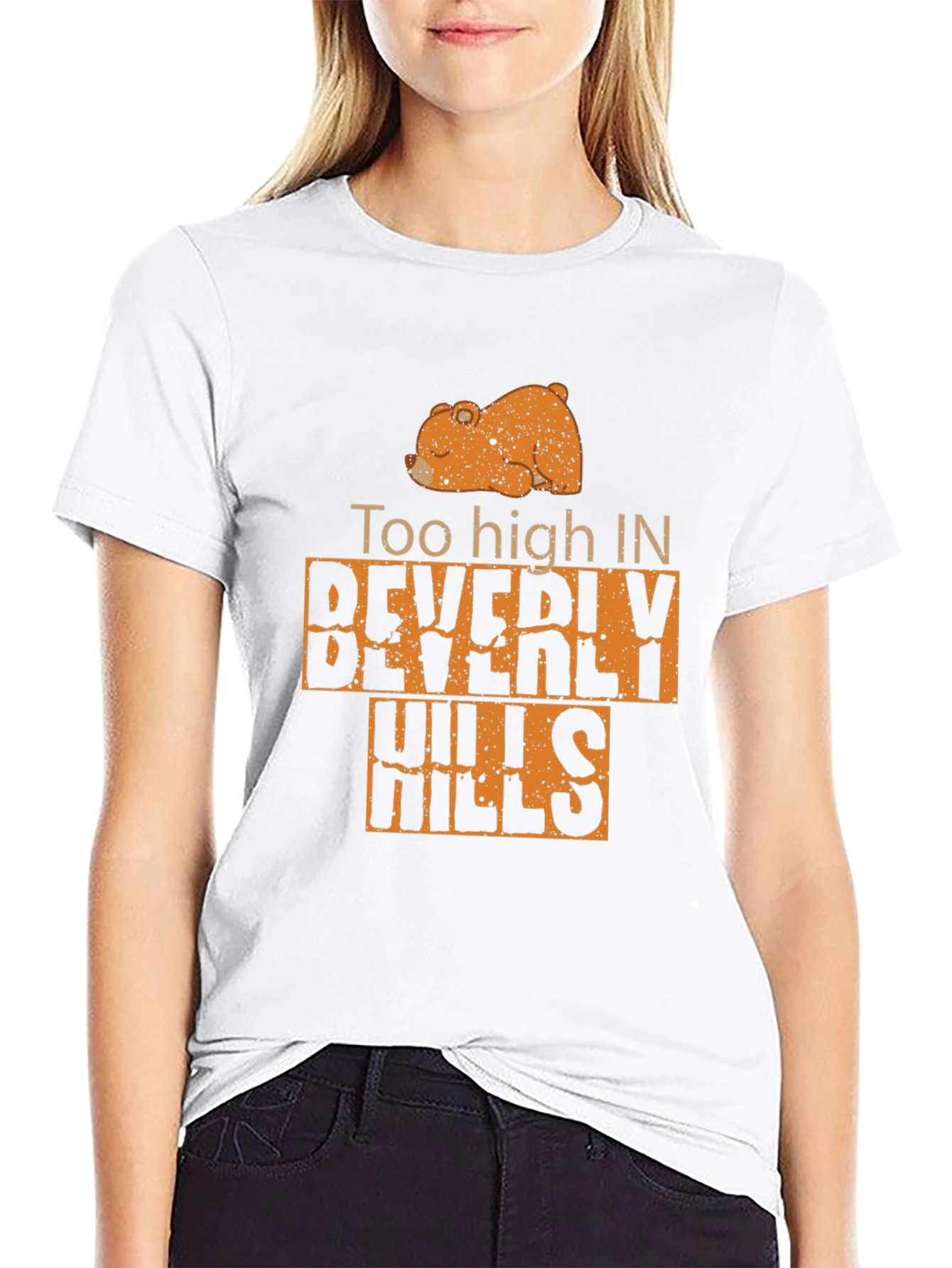 Too High in Beverly Hills Mens Black T-Shirt