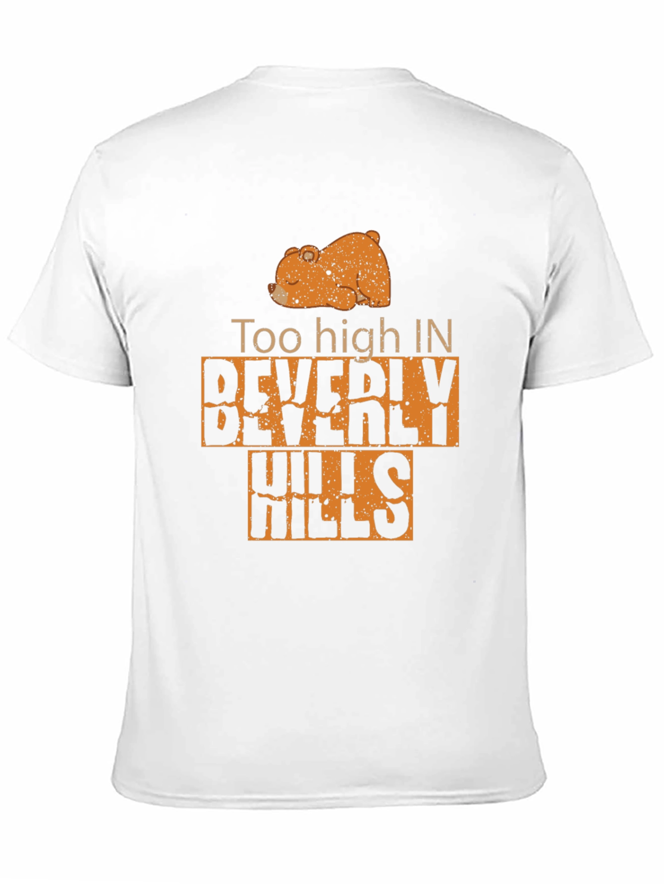 Too High in Beverly Hills Mens Black T-Shirt