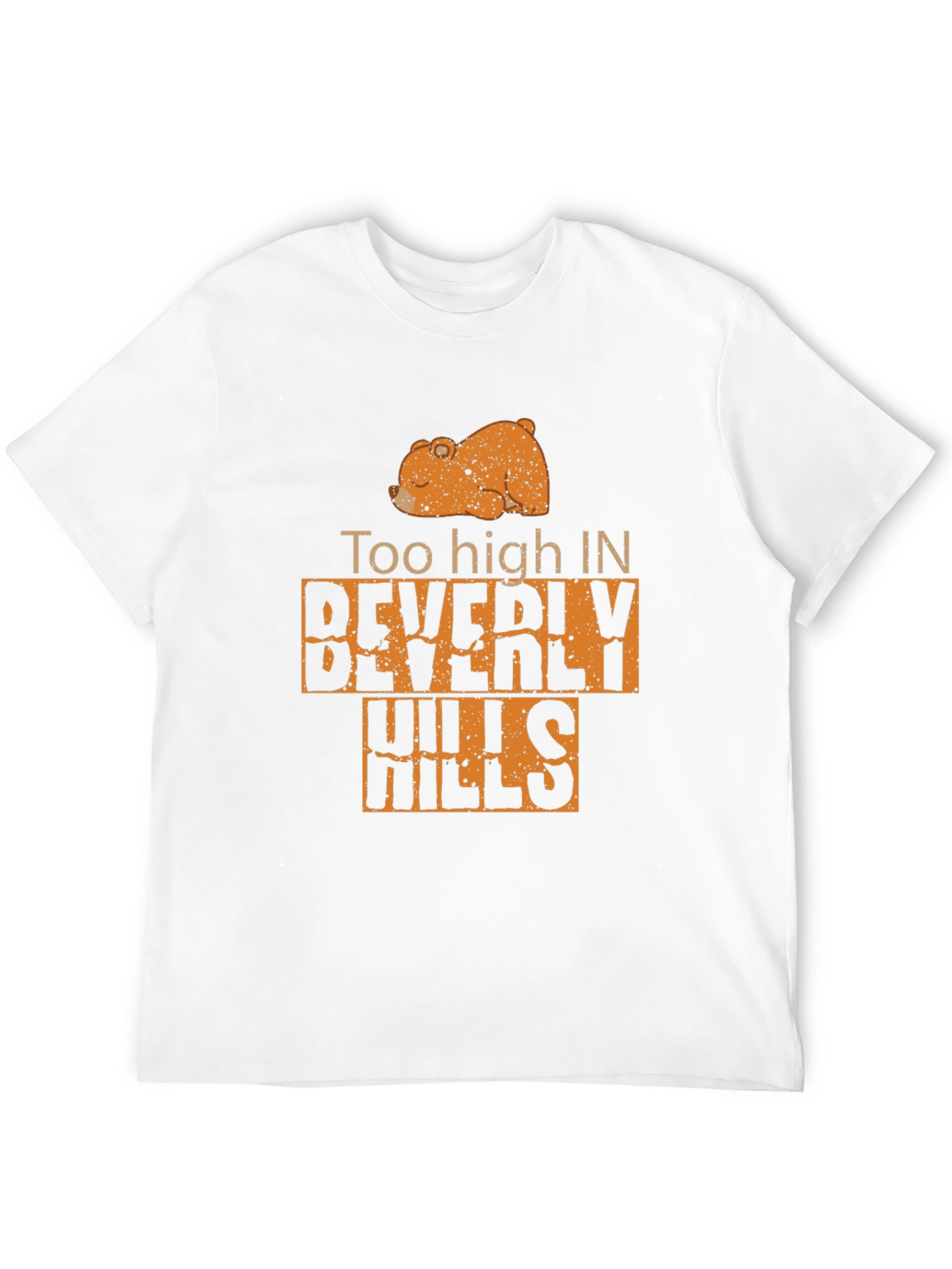 Too High in Beverly Hills Mens Black T-Shirt