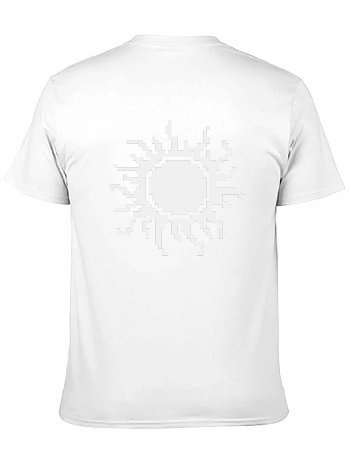 Pixel Sun Graphic Tee - Black Cotton T-Shirt