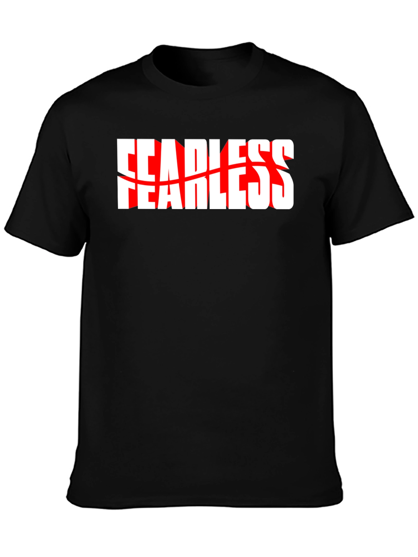 Fearless Graphic Tee - Black Crew Neck