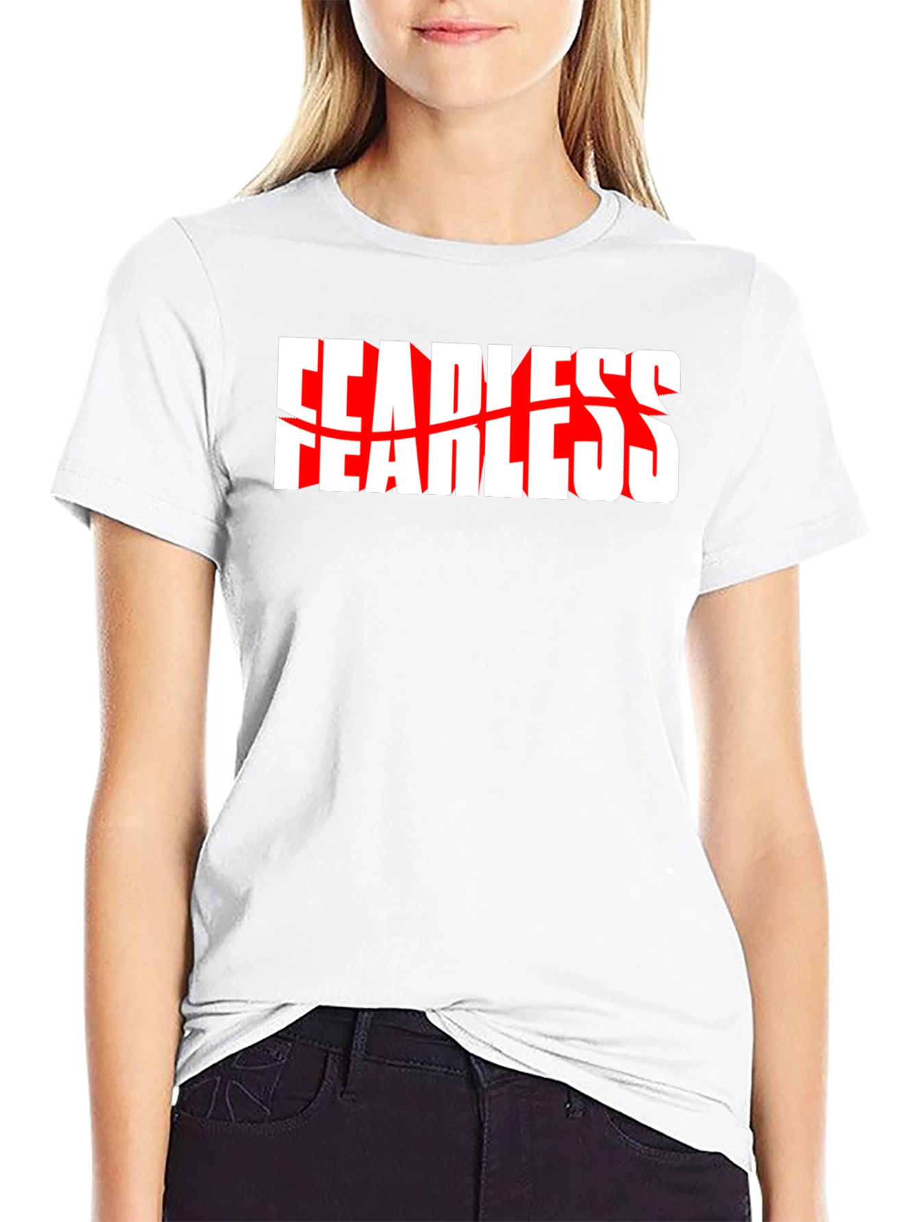 Fearless Graphic Tee - Black Crew Neck
