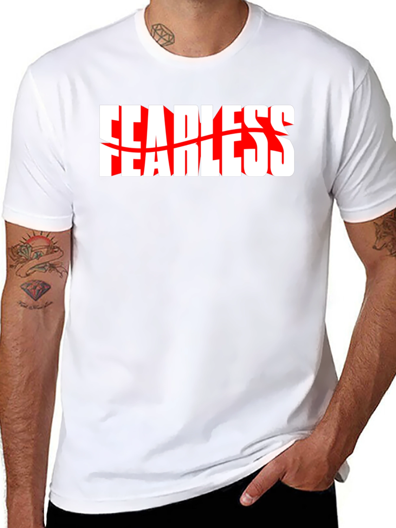 Fearless Graphic Tee - Black Crew Neck