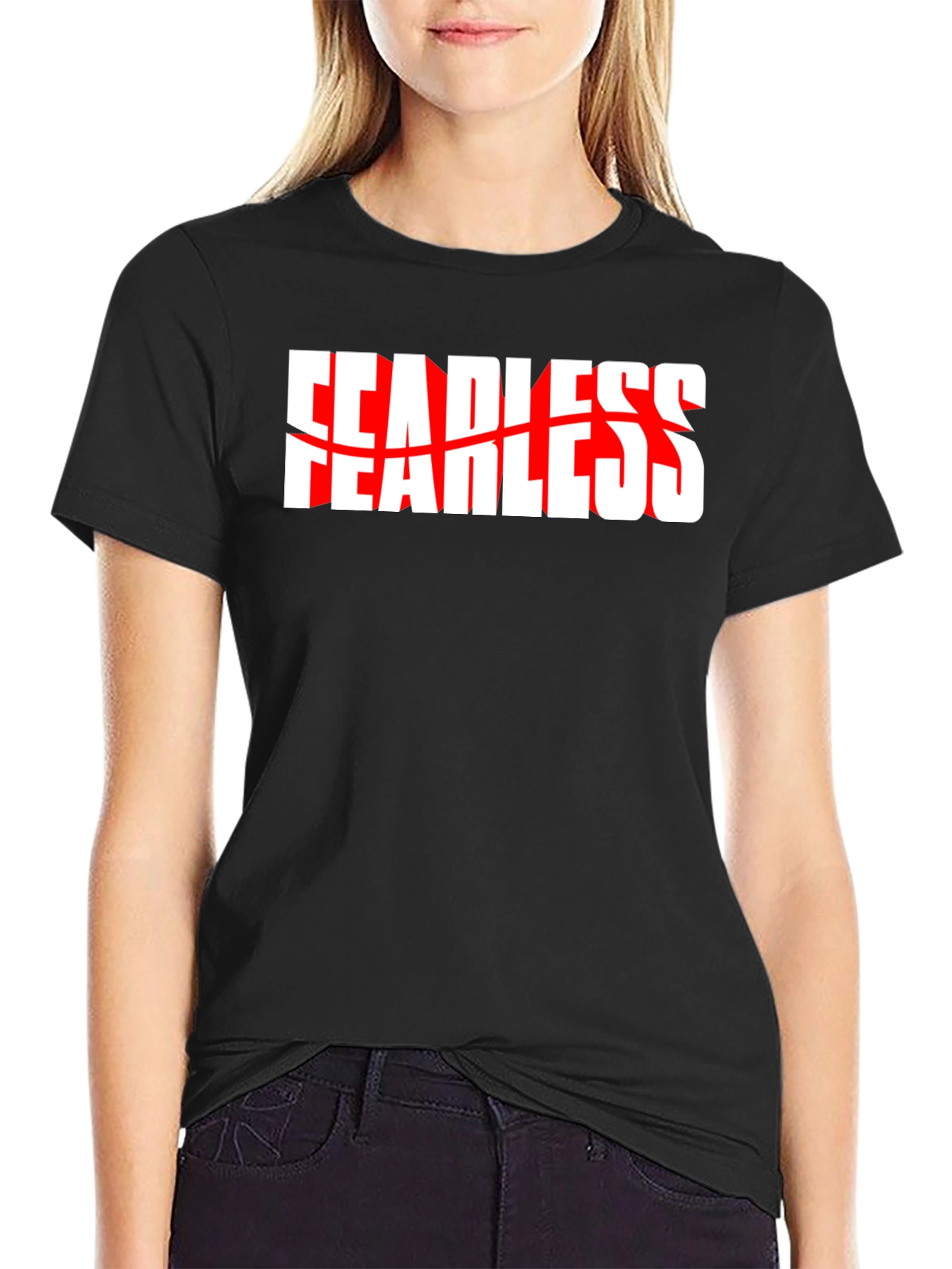 Fearless Graphic Tee - Black Crew Neck
