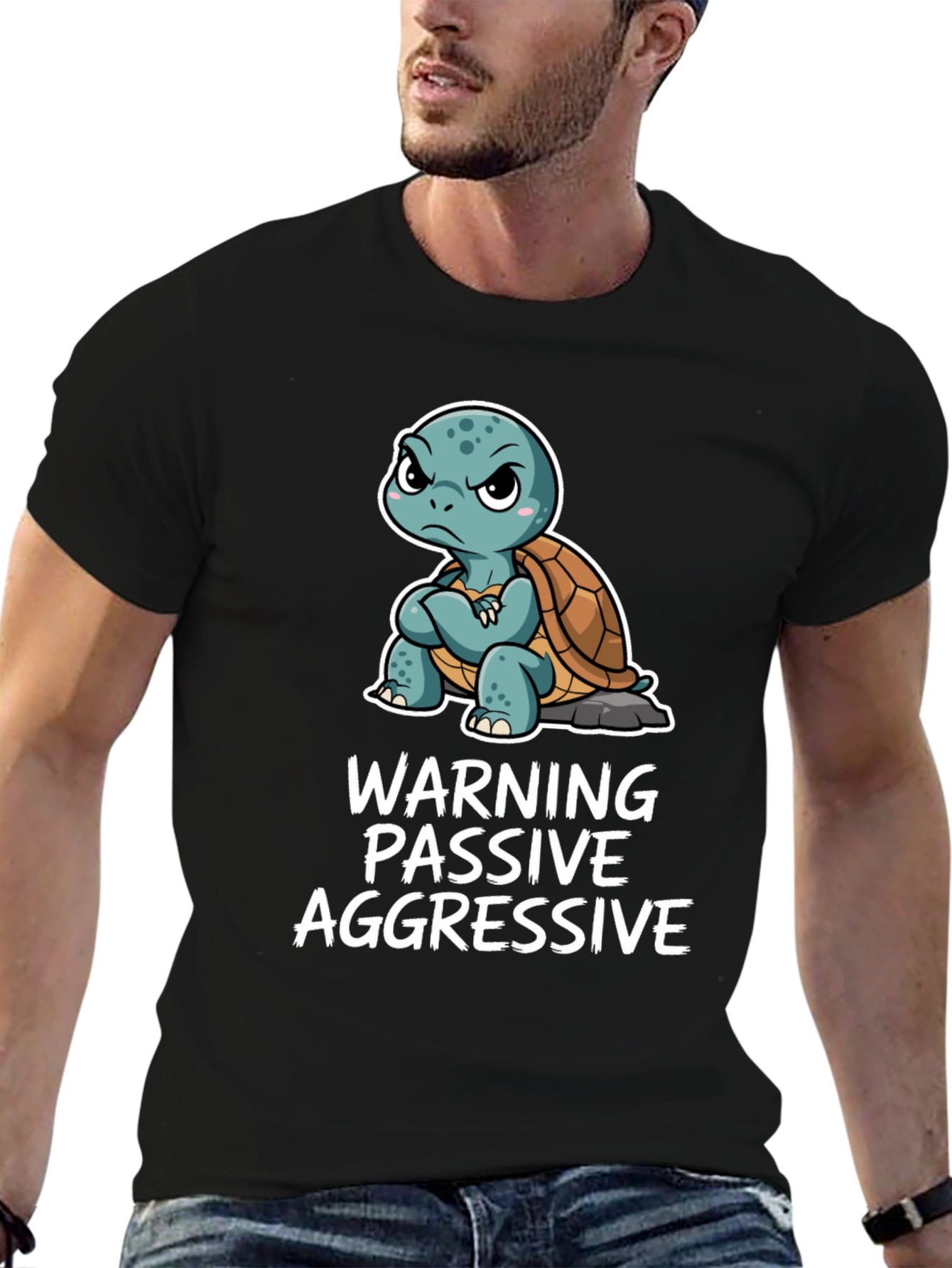 Warning Passive Aggressive Turtle Graphic Tee
