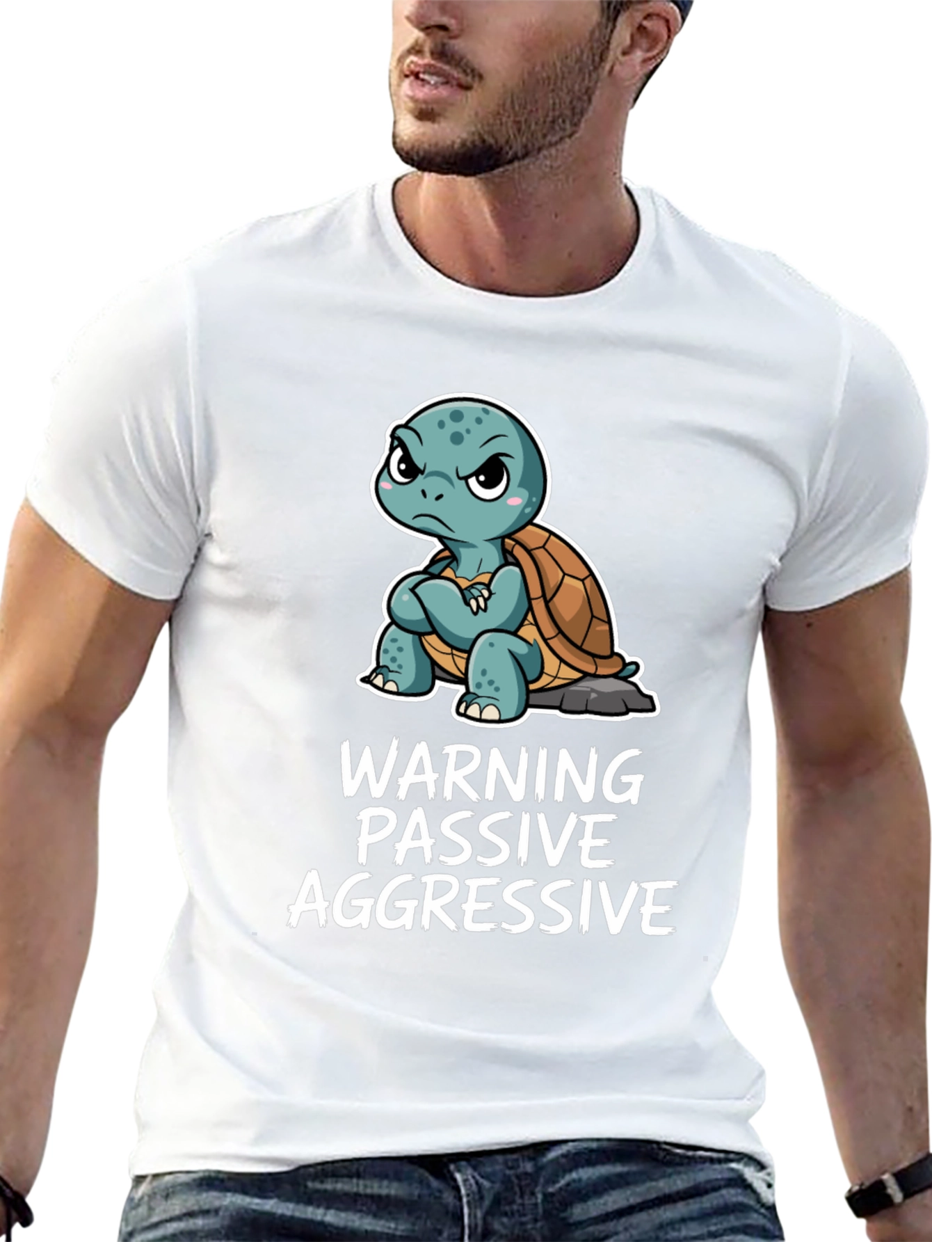Warning Passive Aggressive Turtle Graphic Tee