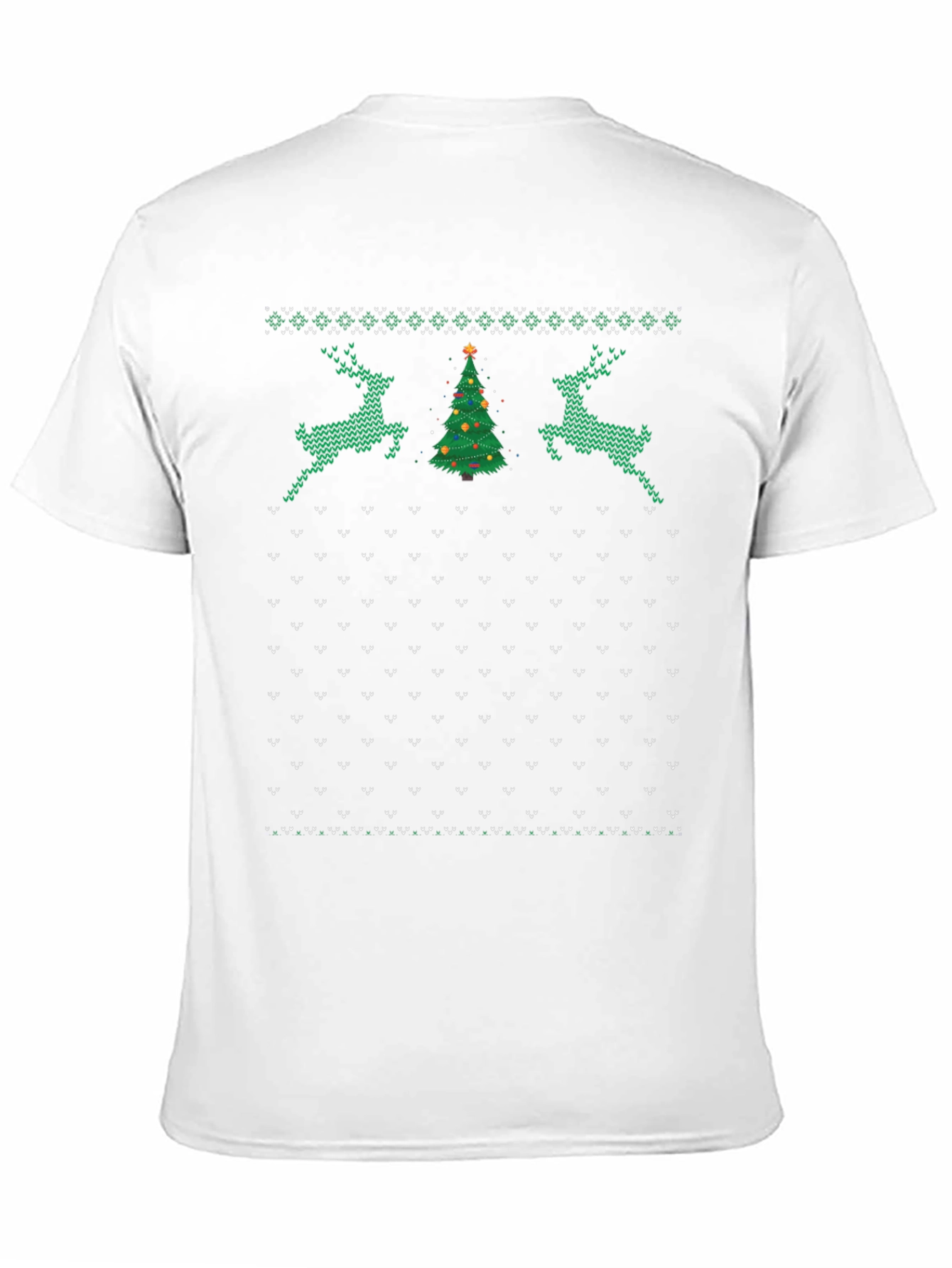 Christmas Deer Tree Pattern T-Shirt