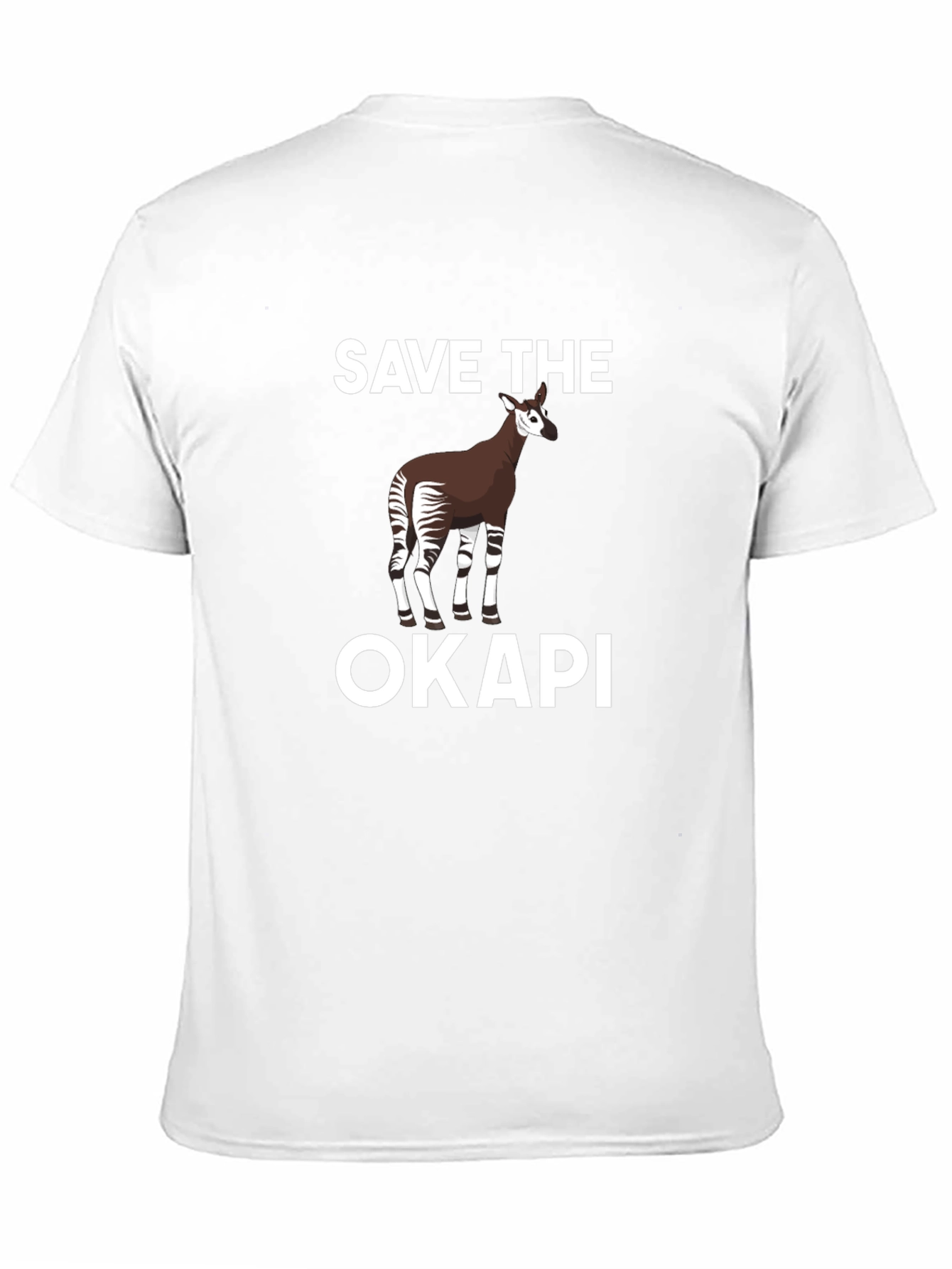 Save the Okapi Graphic Tee - Black Cotton T-Shirt