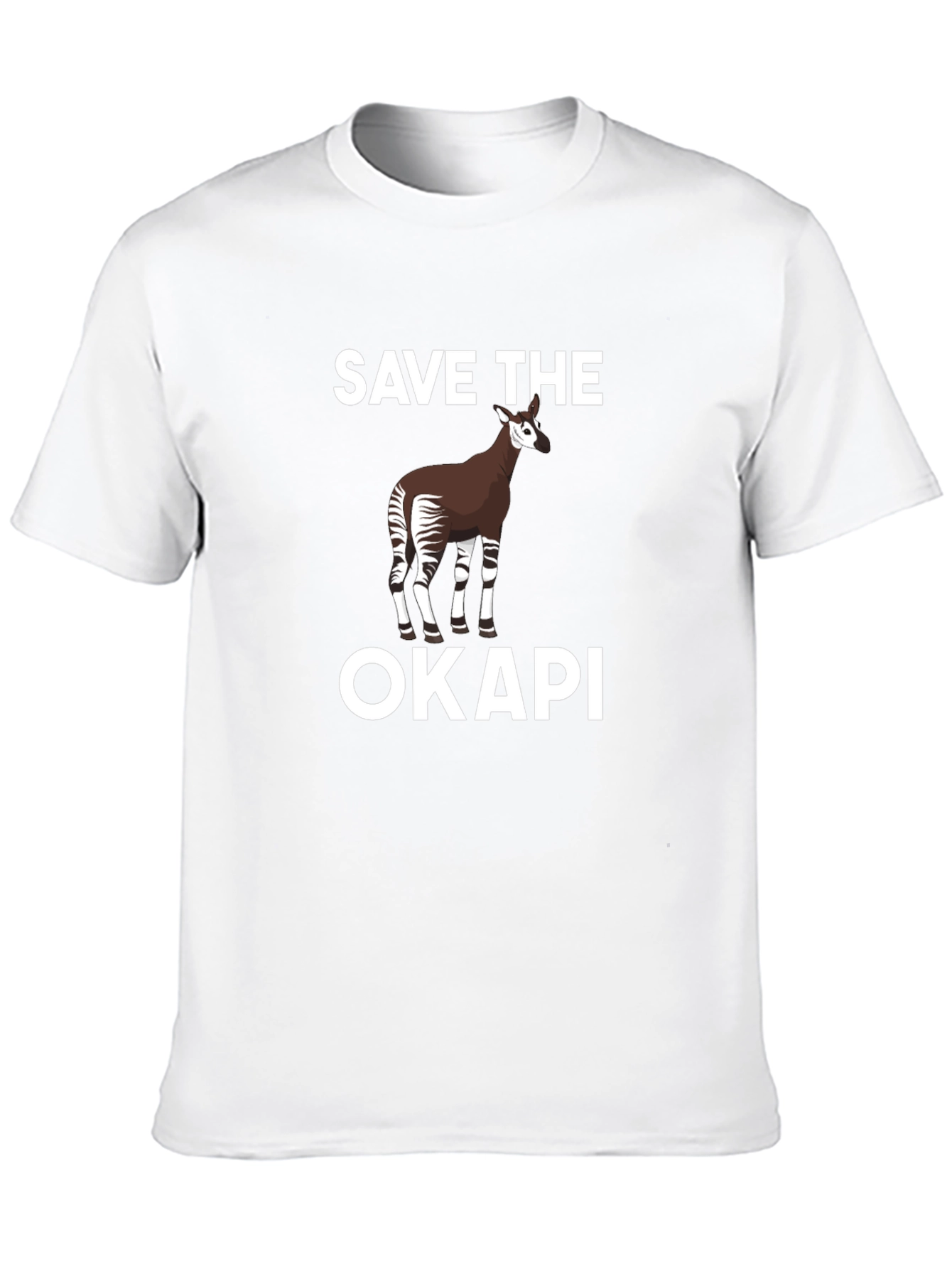 Save the Okapi Graphic Tee - Black Cotton T-Shirt