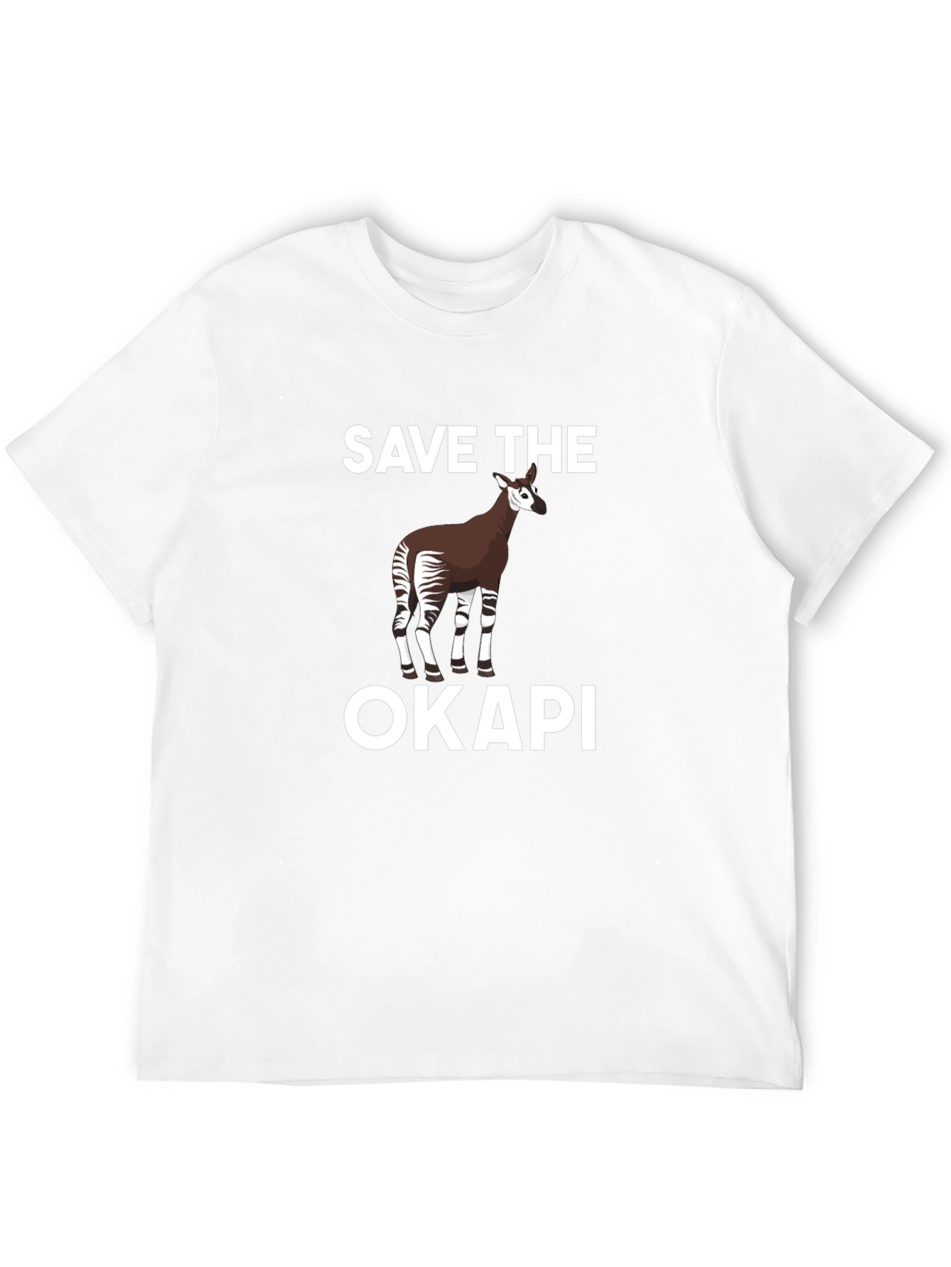 Save the Okapi Graphic Tee - Black Cotton T-Shirt