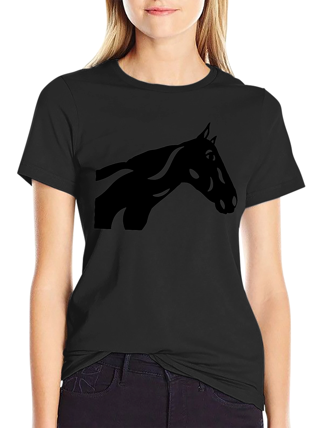 Black Horse Silhouette Graphic Tee