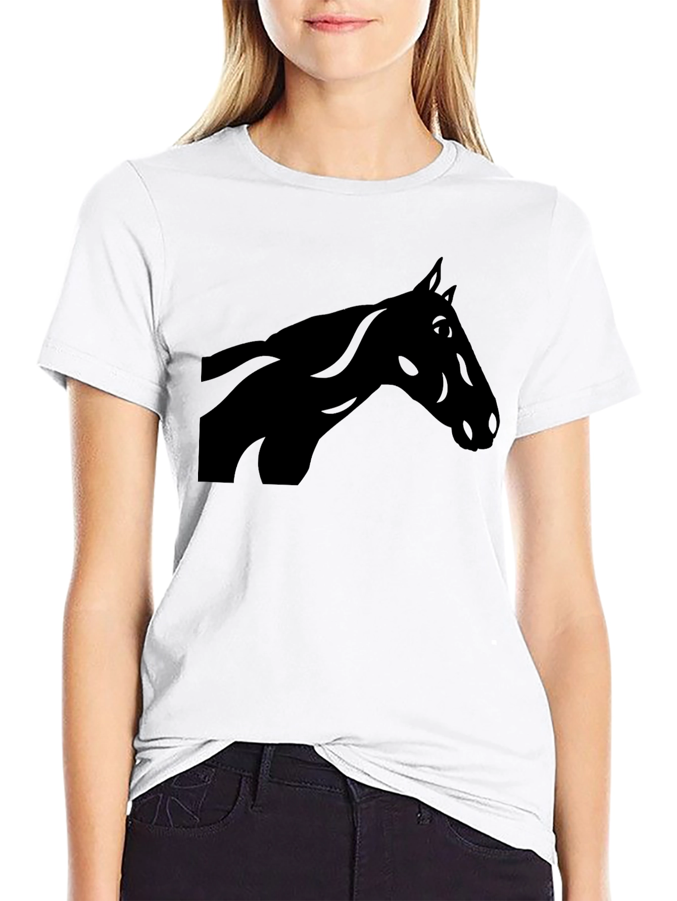 Black Horse Silhouette Graphic Tee