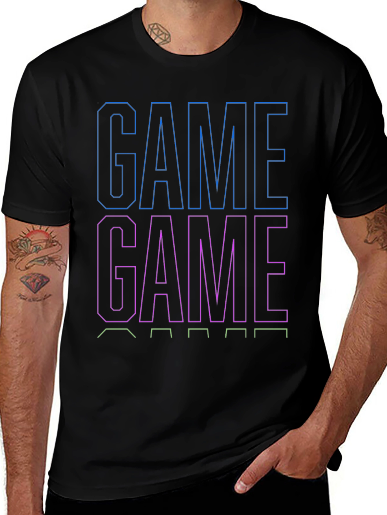 Game On Black T-Shirt for Gamers