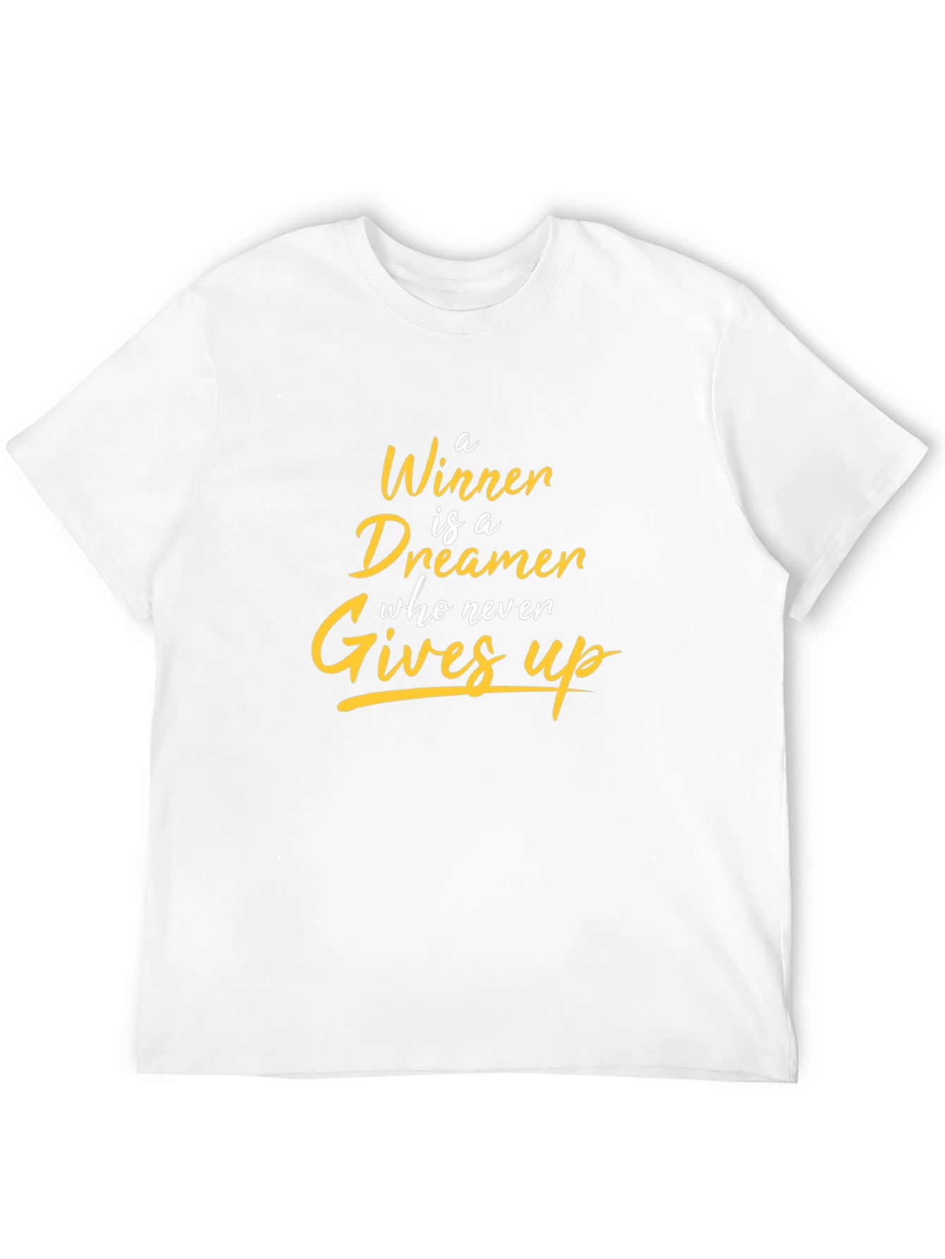 Motivational Dreamer Winner Black T-Shirt