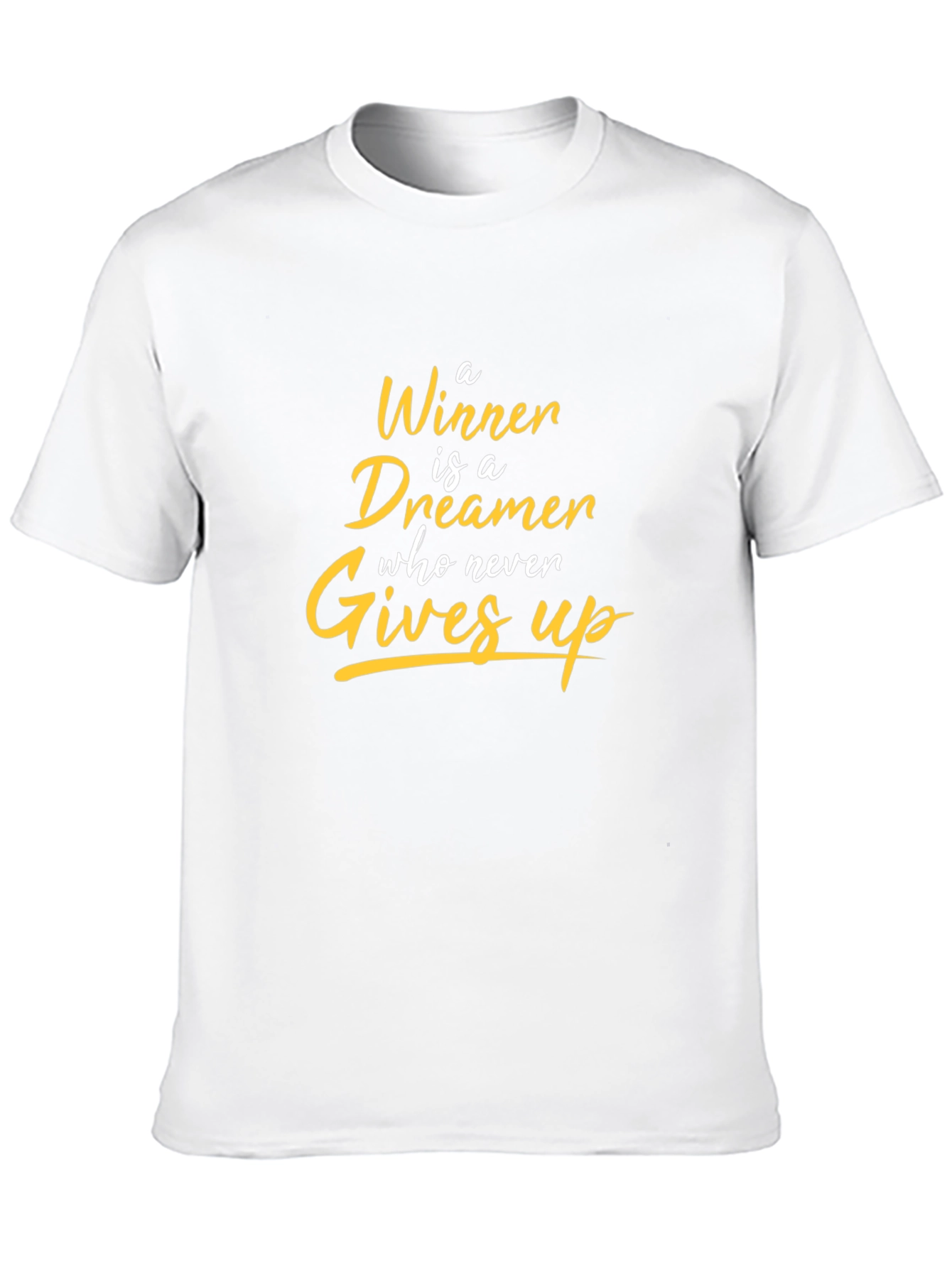 Motivational Dreamer Winner Black T-Shirt