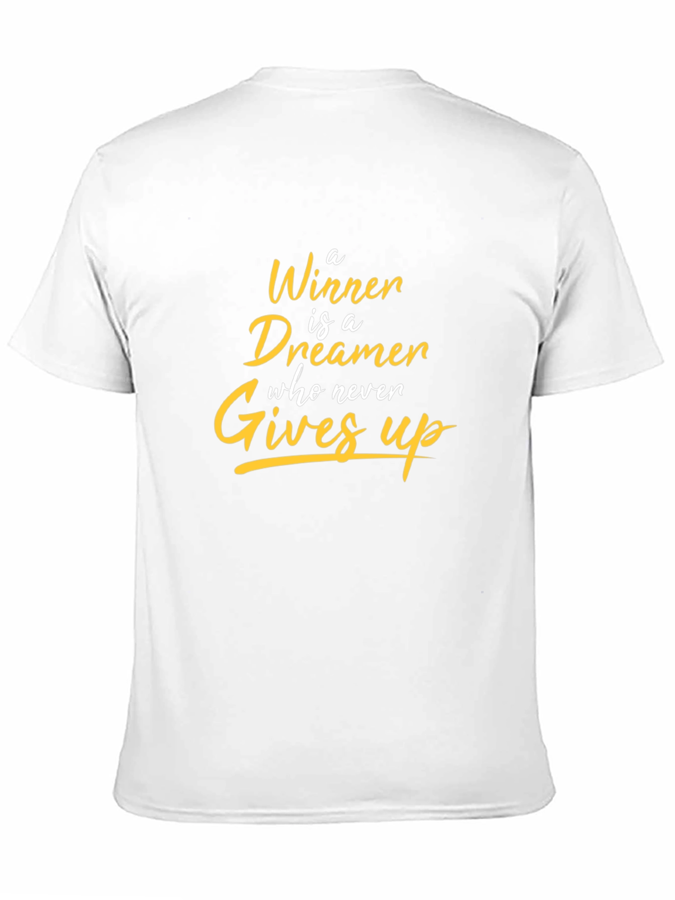 Motivational Dreamer Winner Black T-Shirt